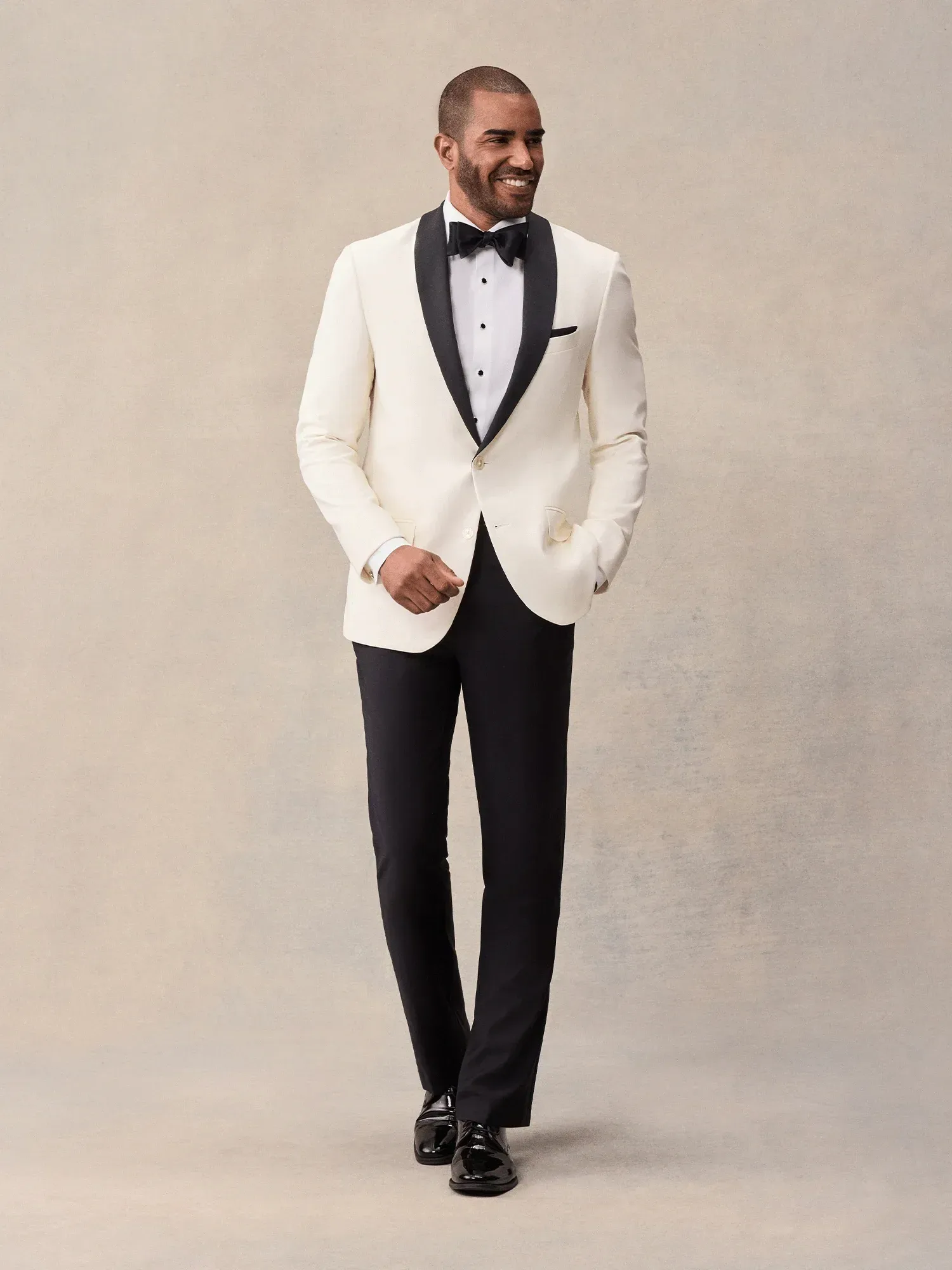 Contrast Shawl Jacket Tuxedo Outfit