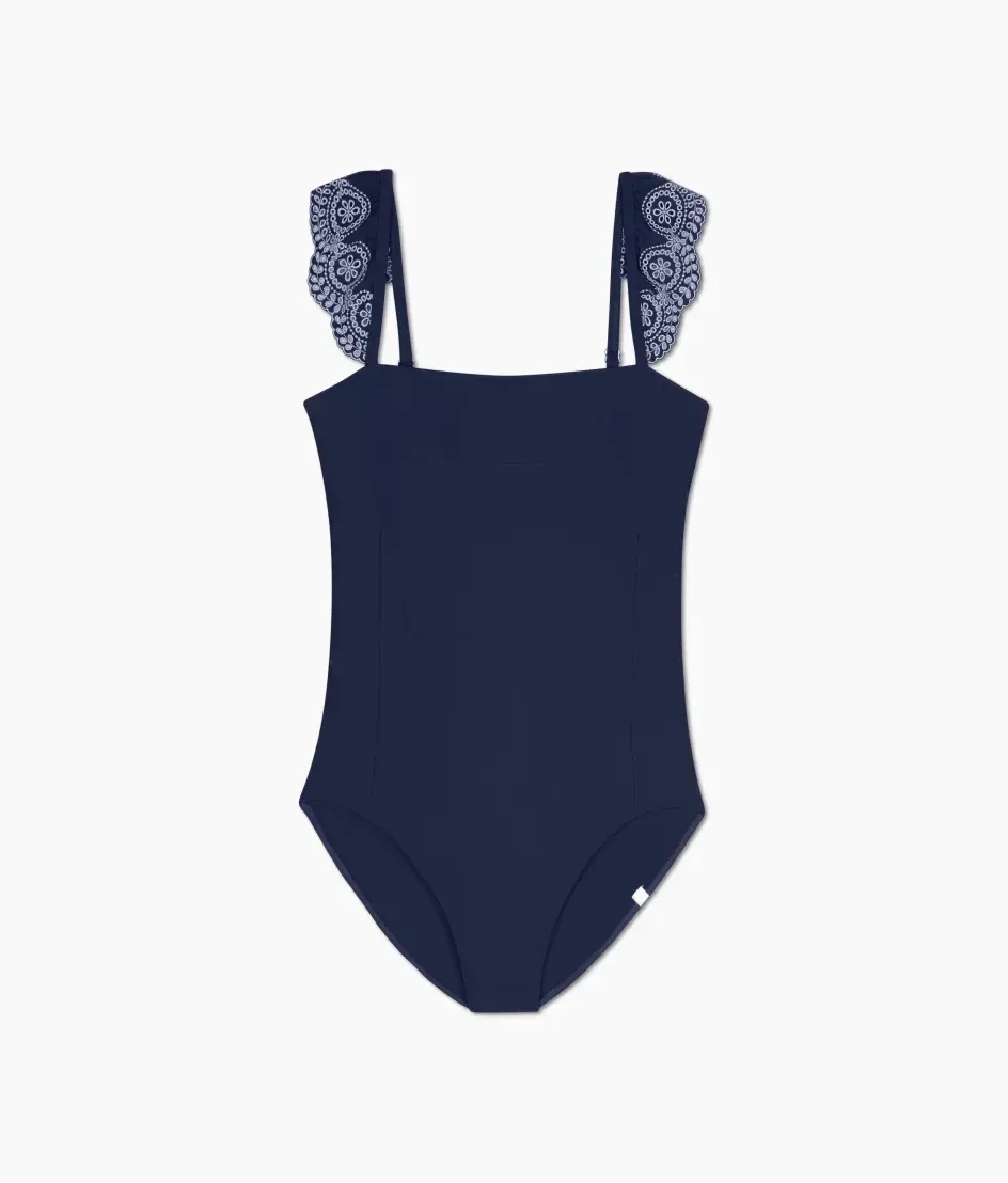 The Eyelet Ruffle Oasis – Deep Sea
