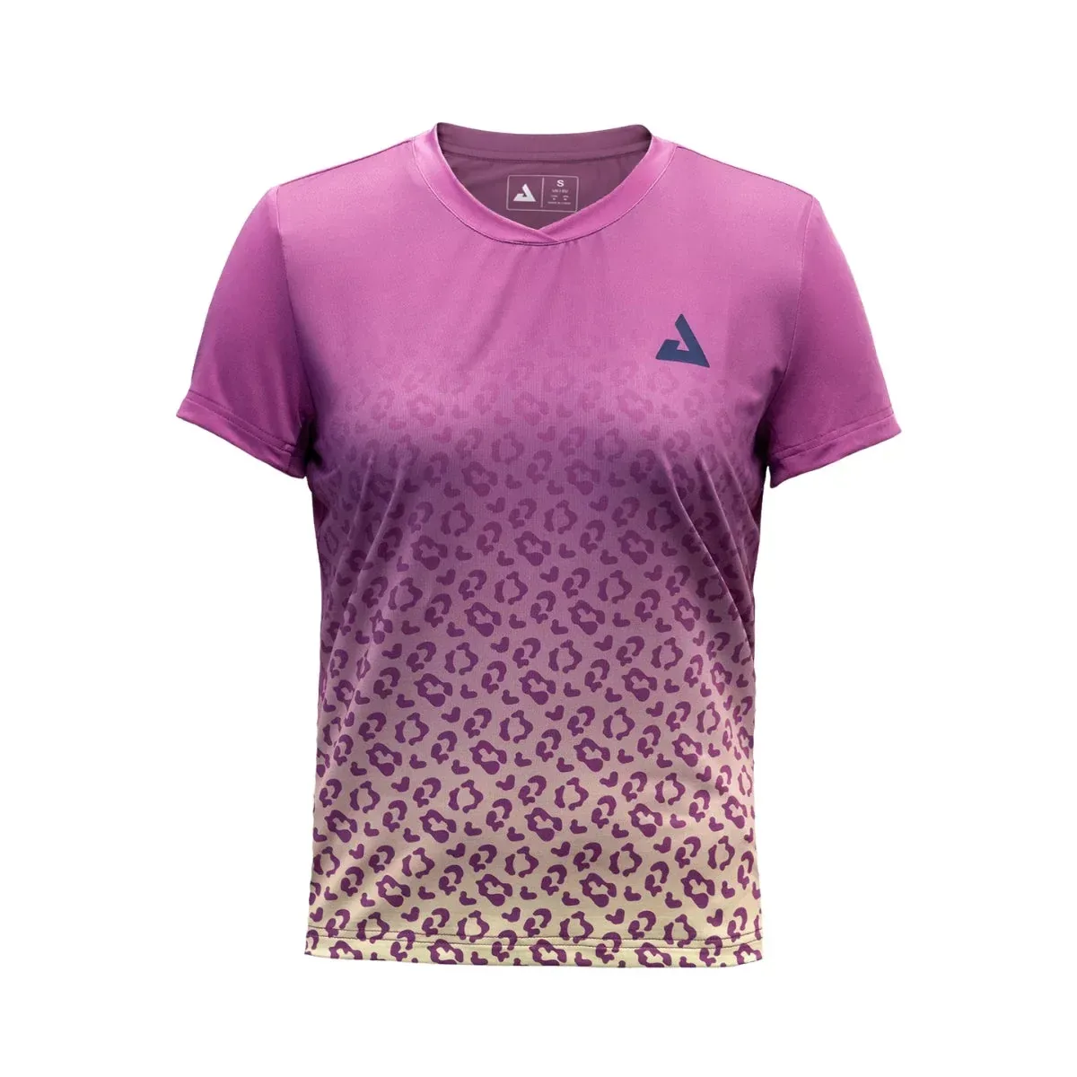 Women's TT Leopard Gradient Crew Short Sleeve