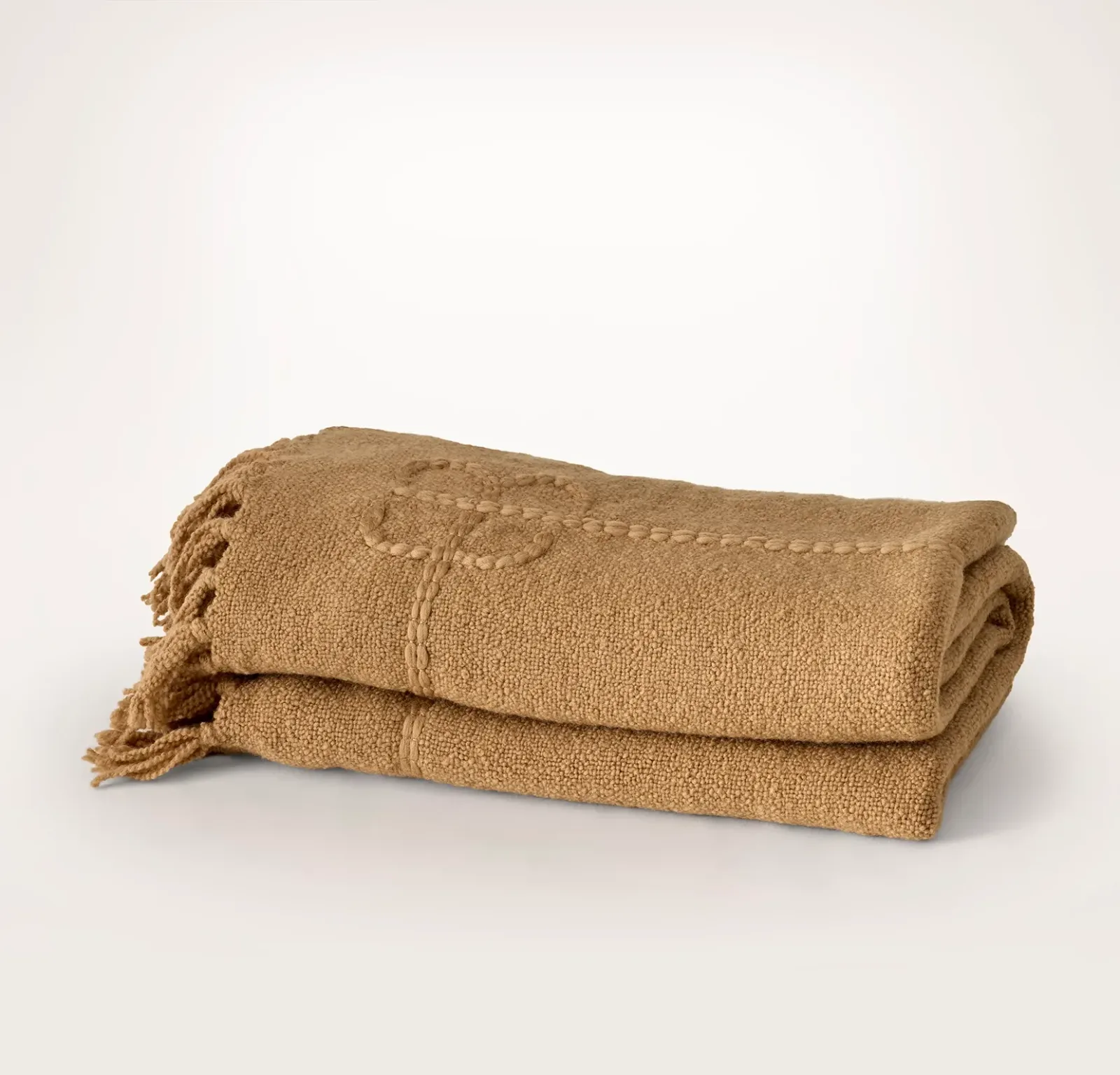 Petite Bouclé Throw Blanket – Camel
