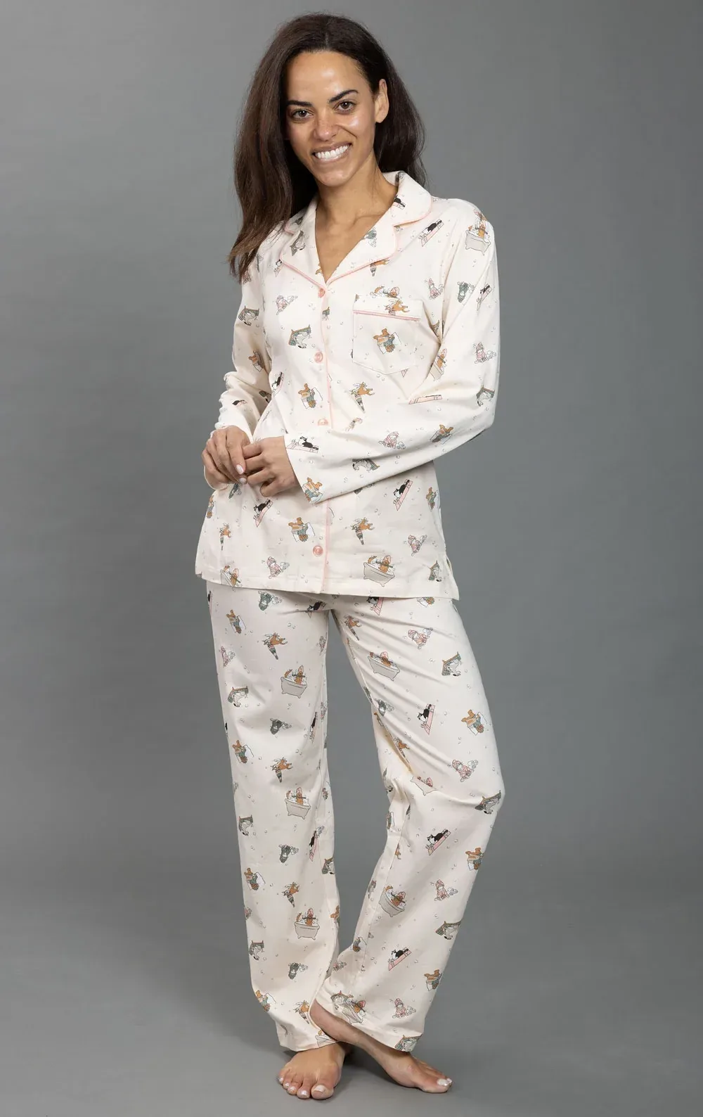 Staycation Button-Front Pajamas
