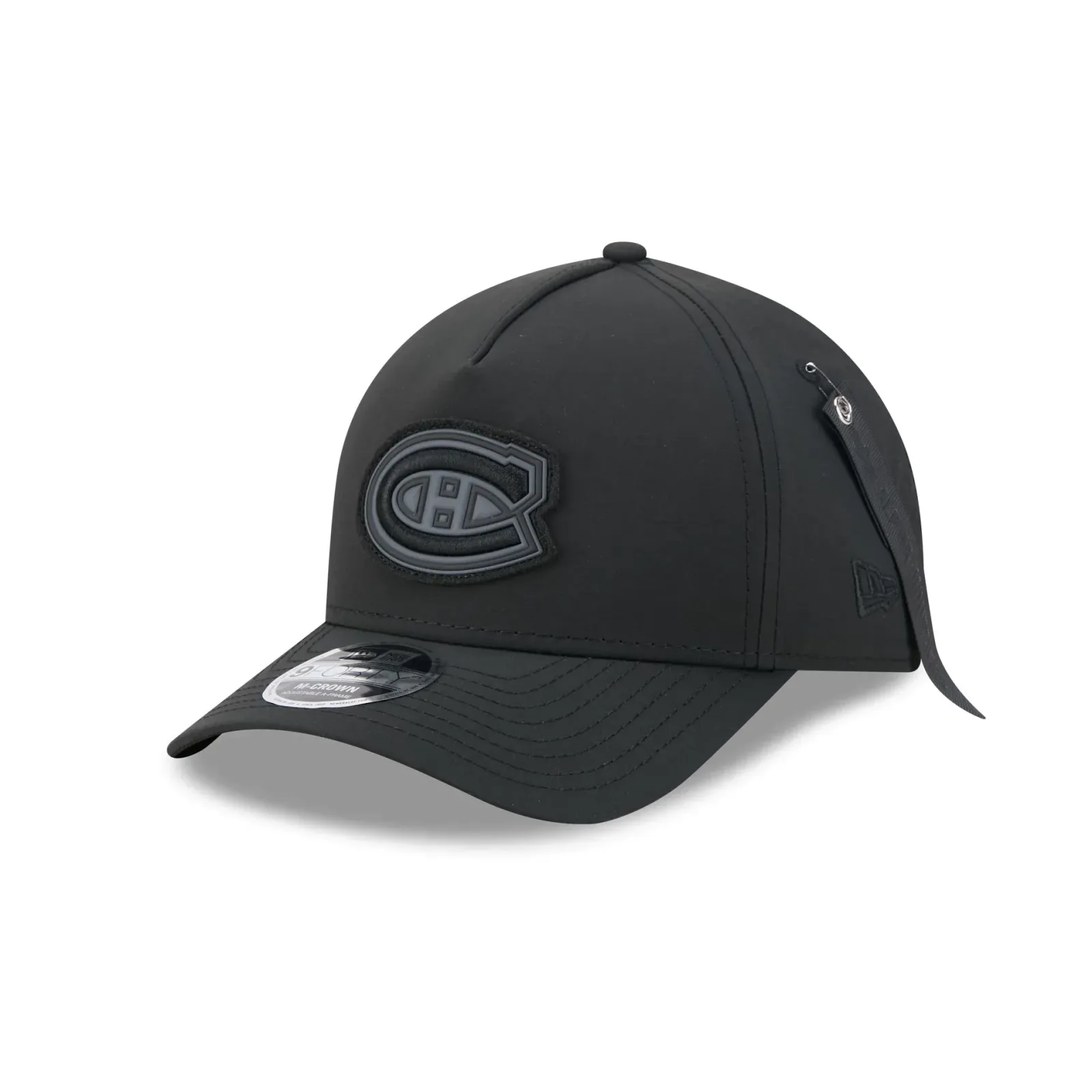 Alpha Industries x Montreal Canadiens Nylon Black 9FORTY M-Crown A-Frame Snapback Hat