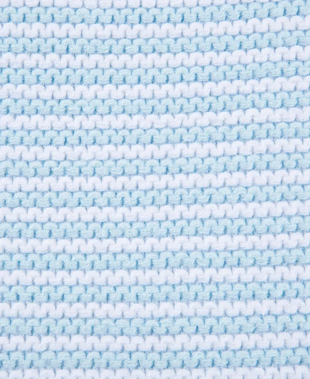 Blue Textured Receiving Blanket