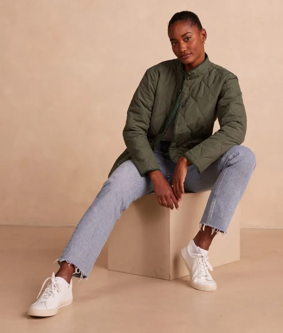 The Reversible Eco Quilted Lightweight Jacket – Olive & Eden
