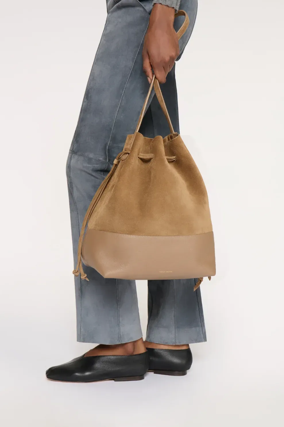 Drawstring Cabas – Anise Suede/Anise