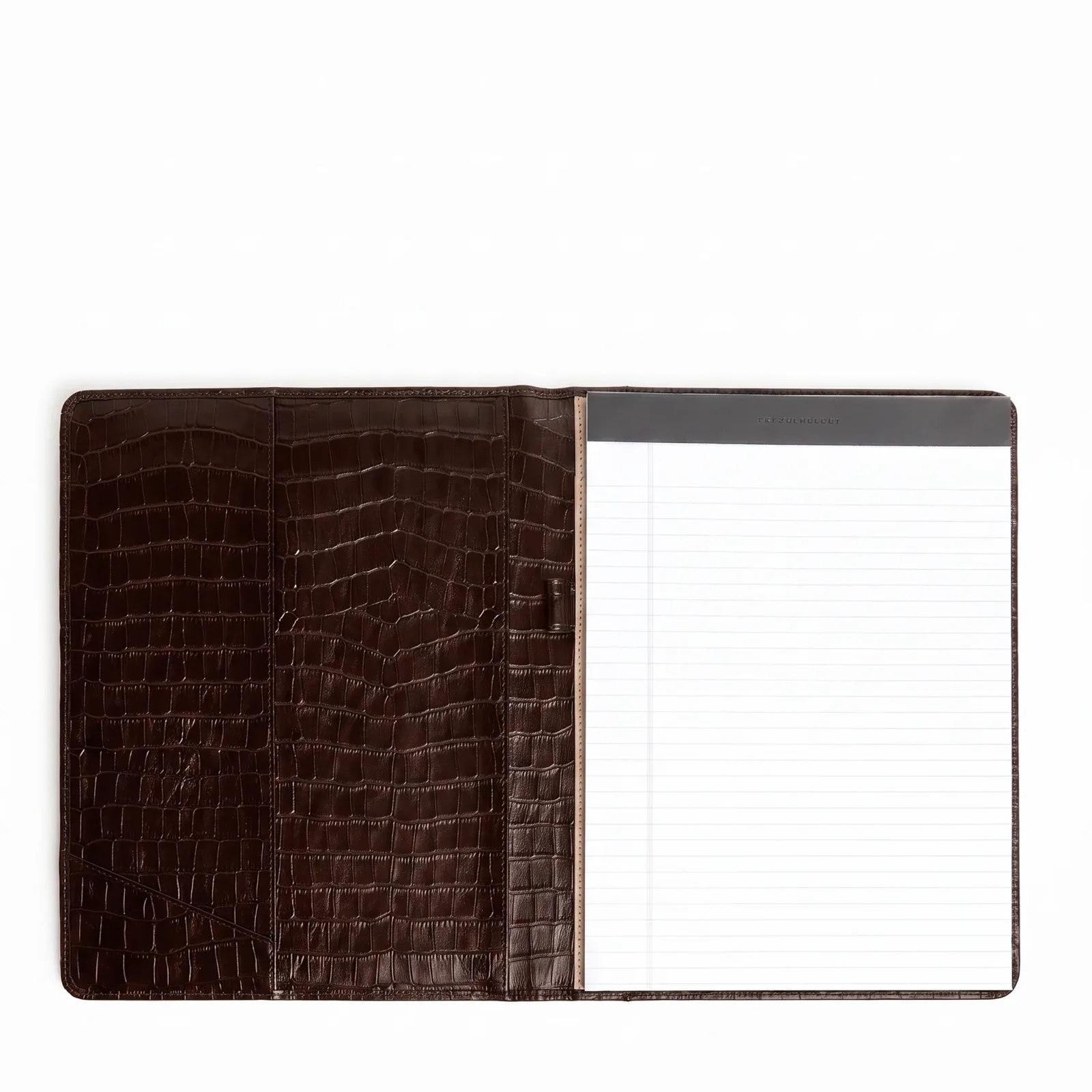 Standard Padfolio Brown Croc