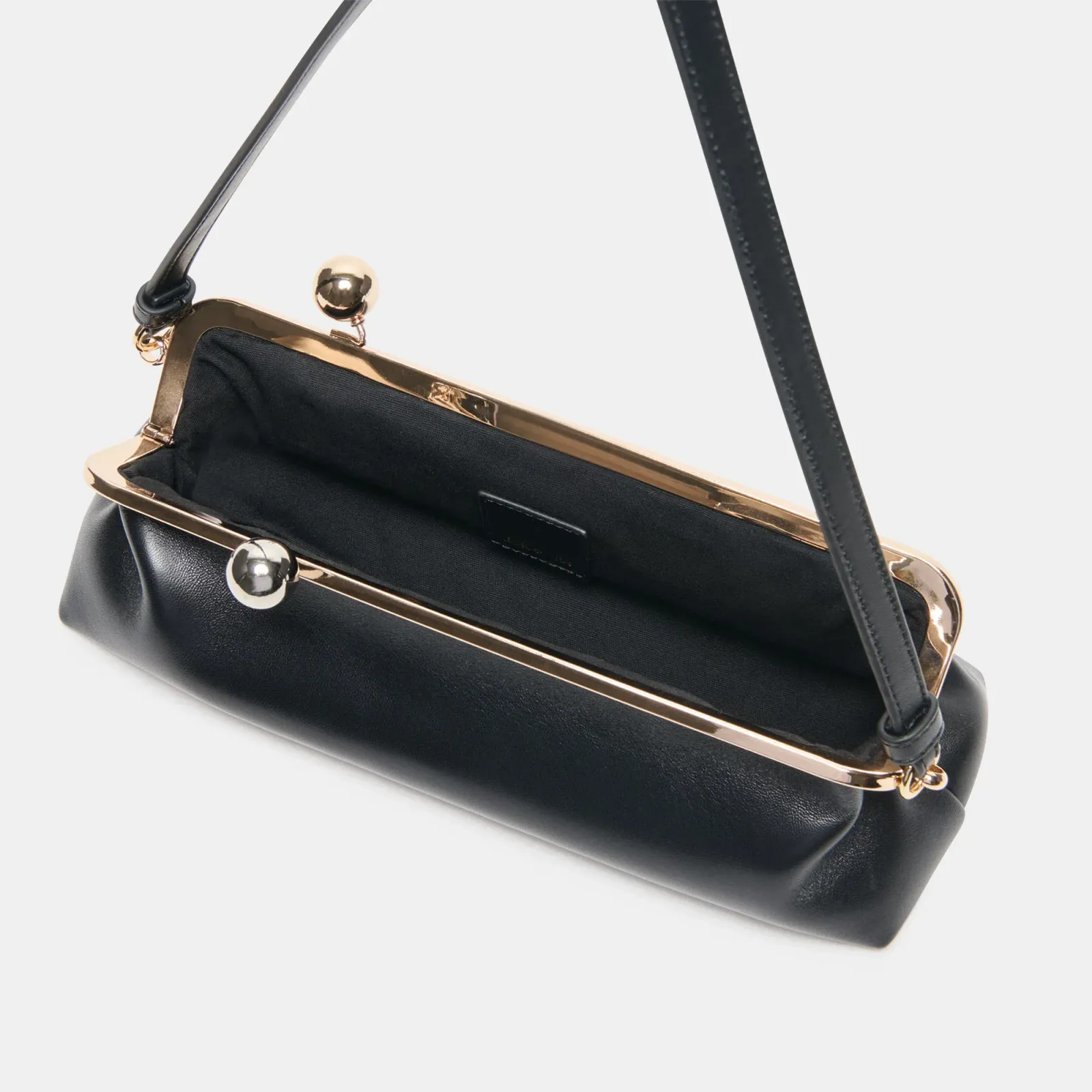 Ambriaa Shoulder Bag Black Leather
