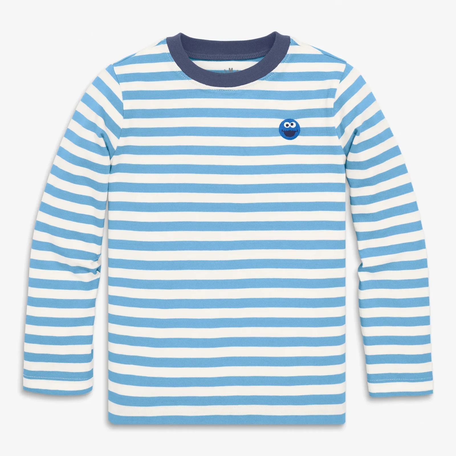 Kids Sesame Street embroidered stripe tee