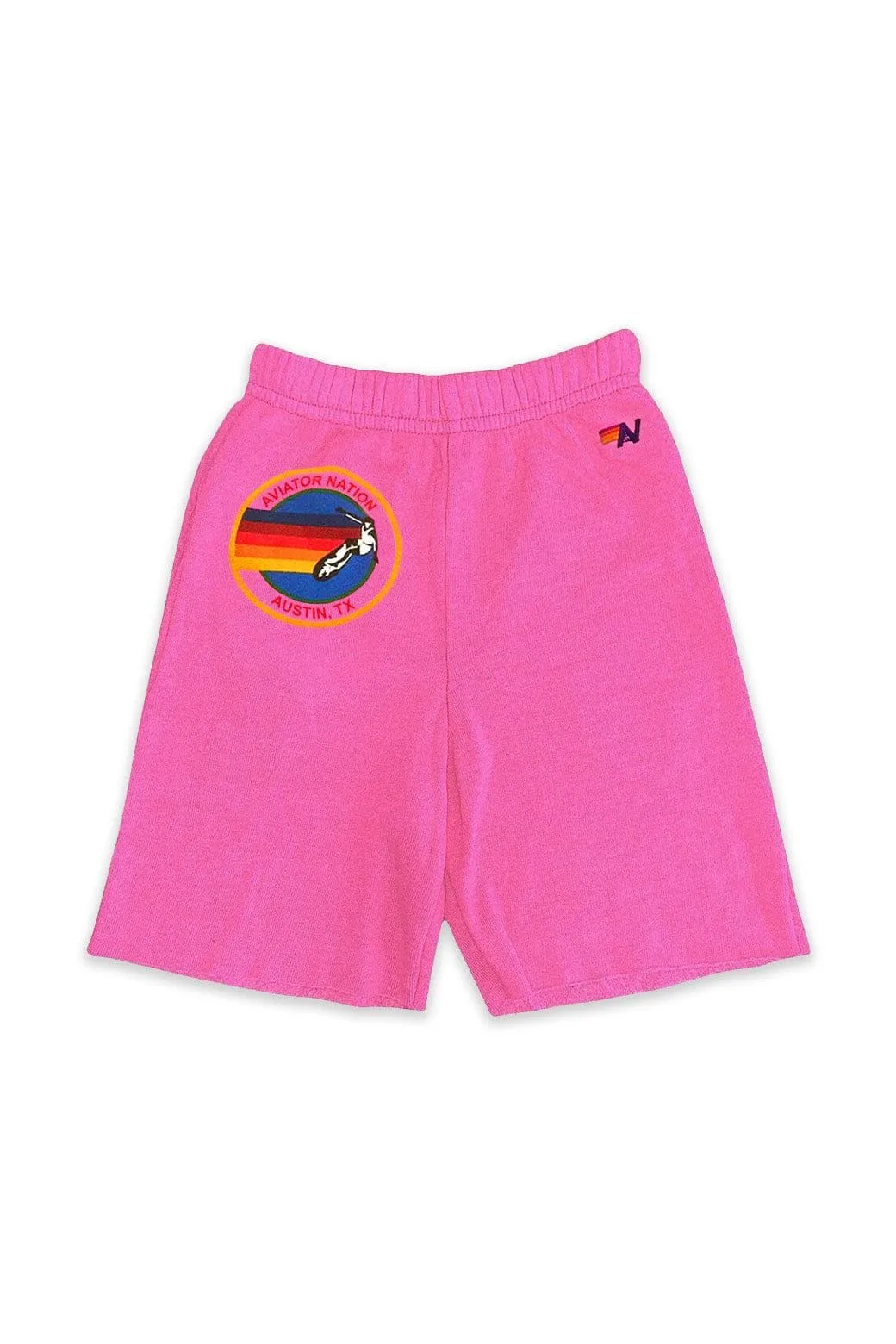 AVIATOR NATION Austin Kids Sweatshorts – Neon Pink