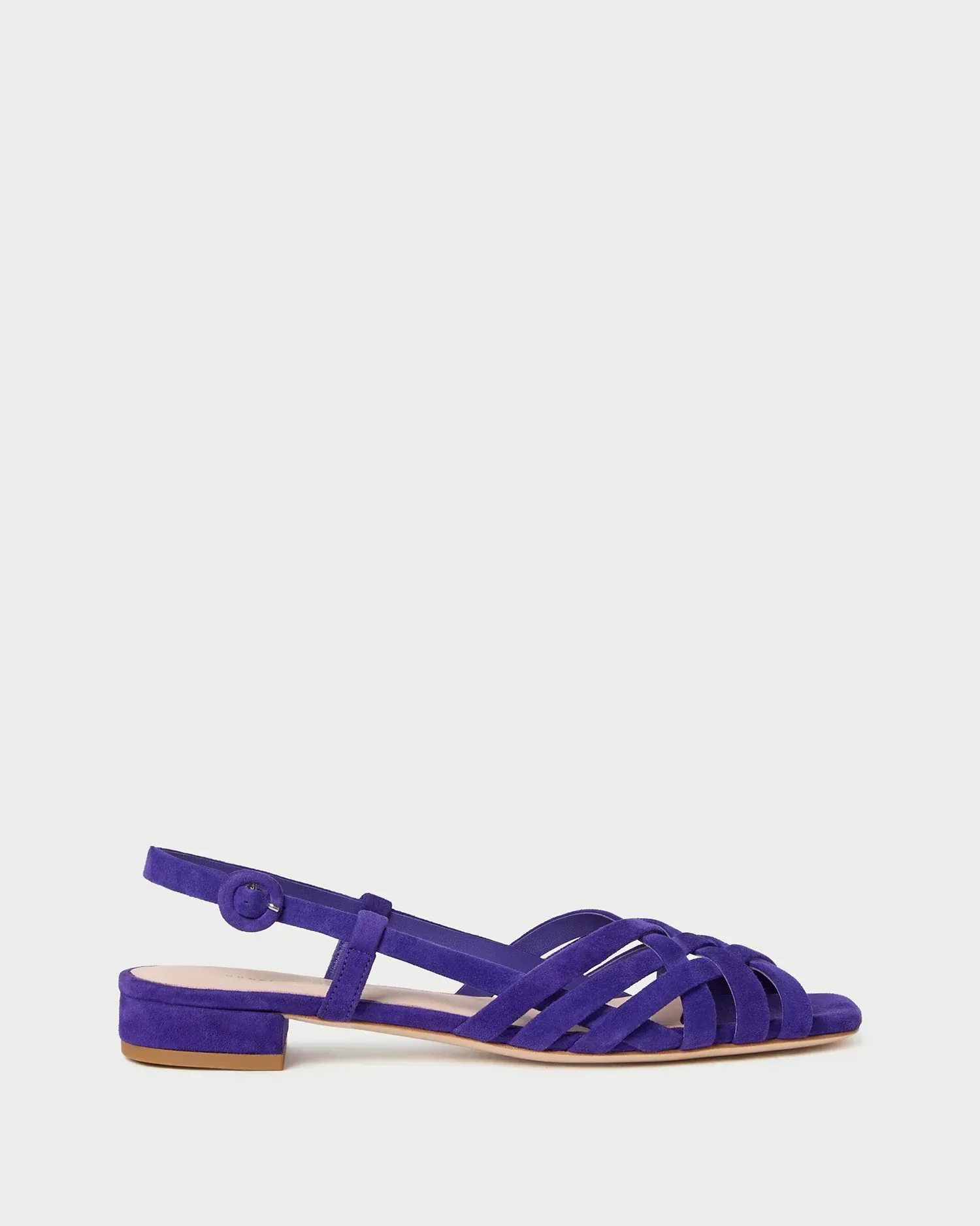 Shelly Jewel Suede Flat Sandal