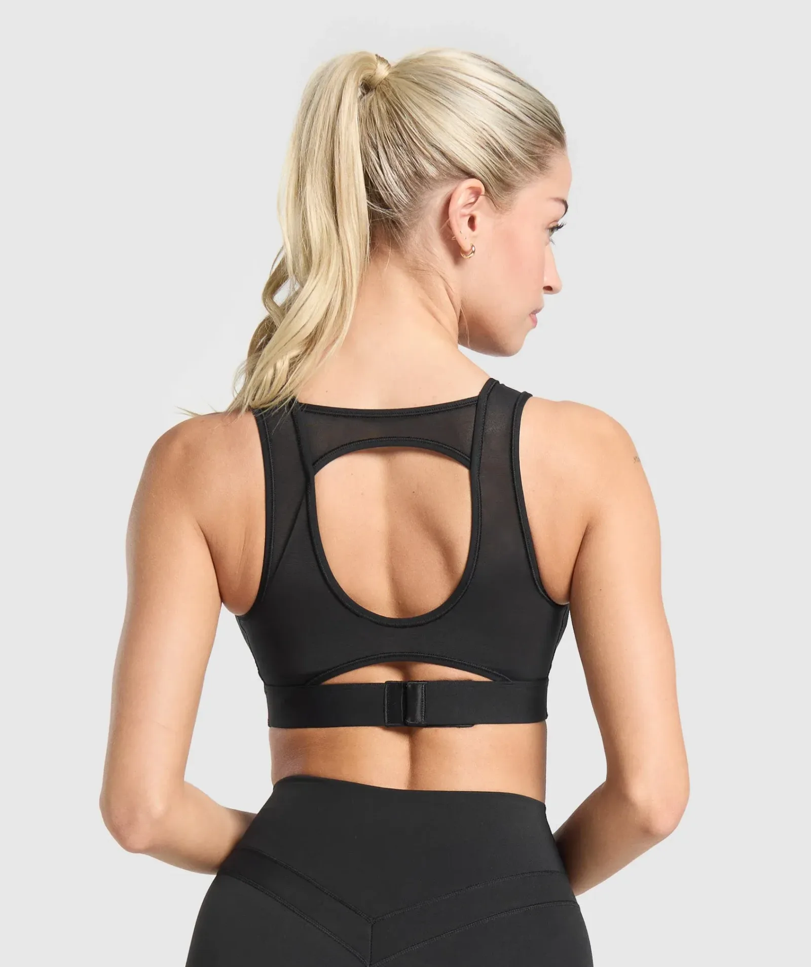 Gymshark Mesh Back Sports Bra – Black