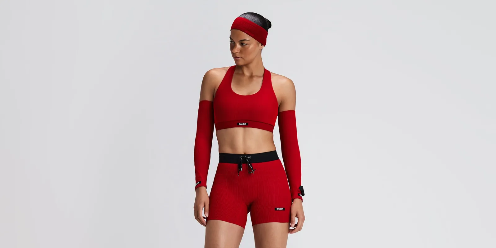 Striped Cadence™ Compression Sleeves – Oxide Red / Signal Red