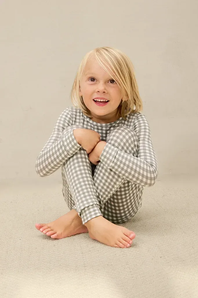 Green Gingham Toddler Sleep Set