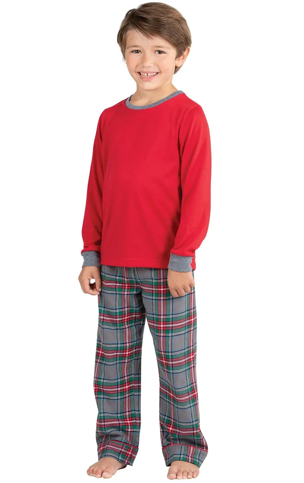 Gray Plaid Unisex Kids Pajamas – Dad and Me
