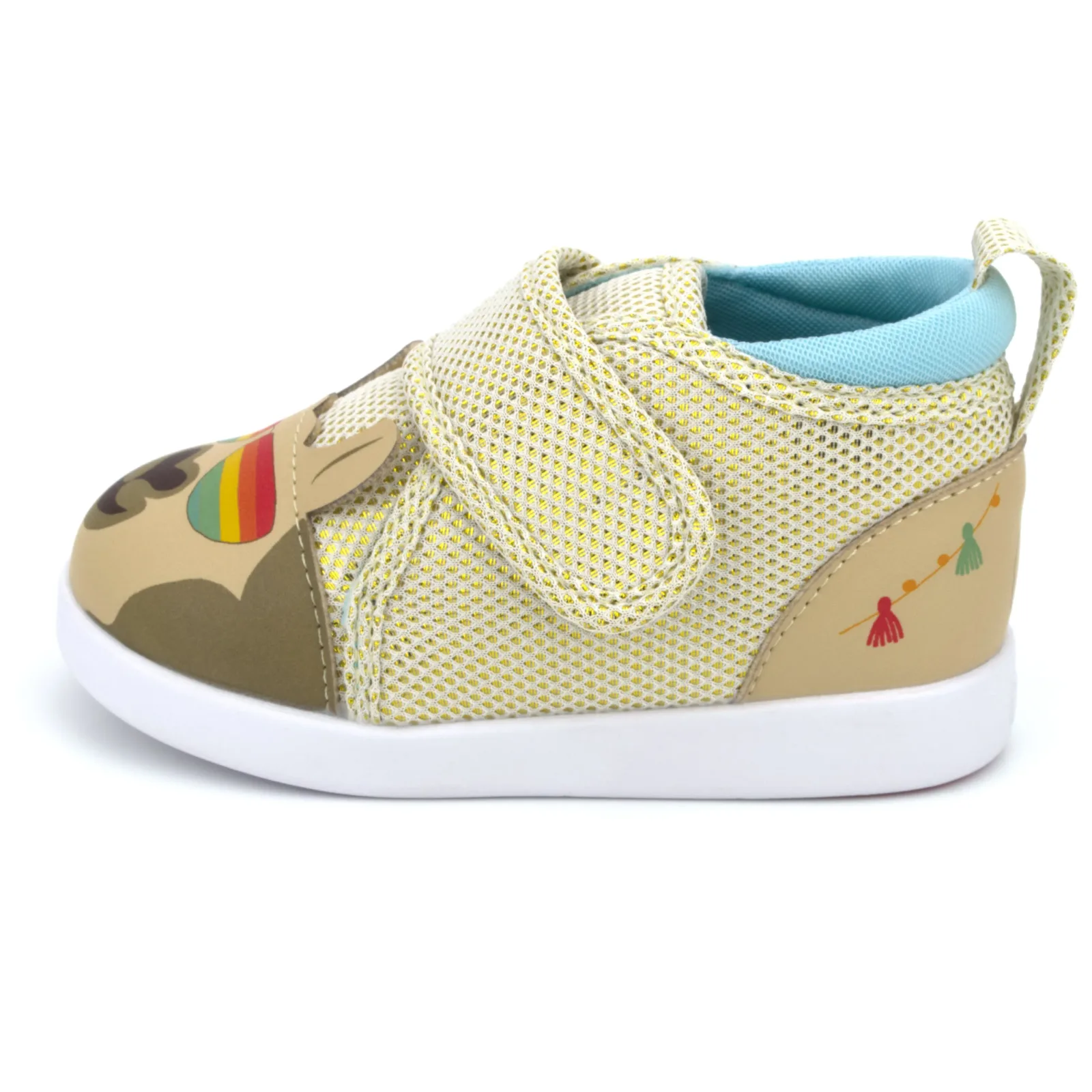 Cool Llama Squeaky Toddler Shoes for Boys and Girls V2 – Sparkly Gold