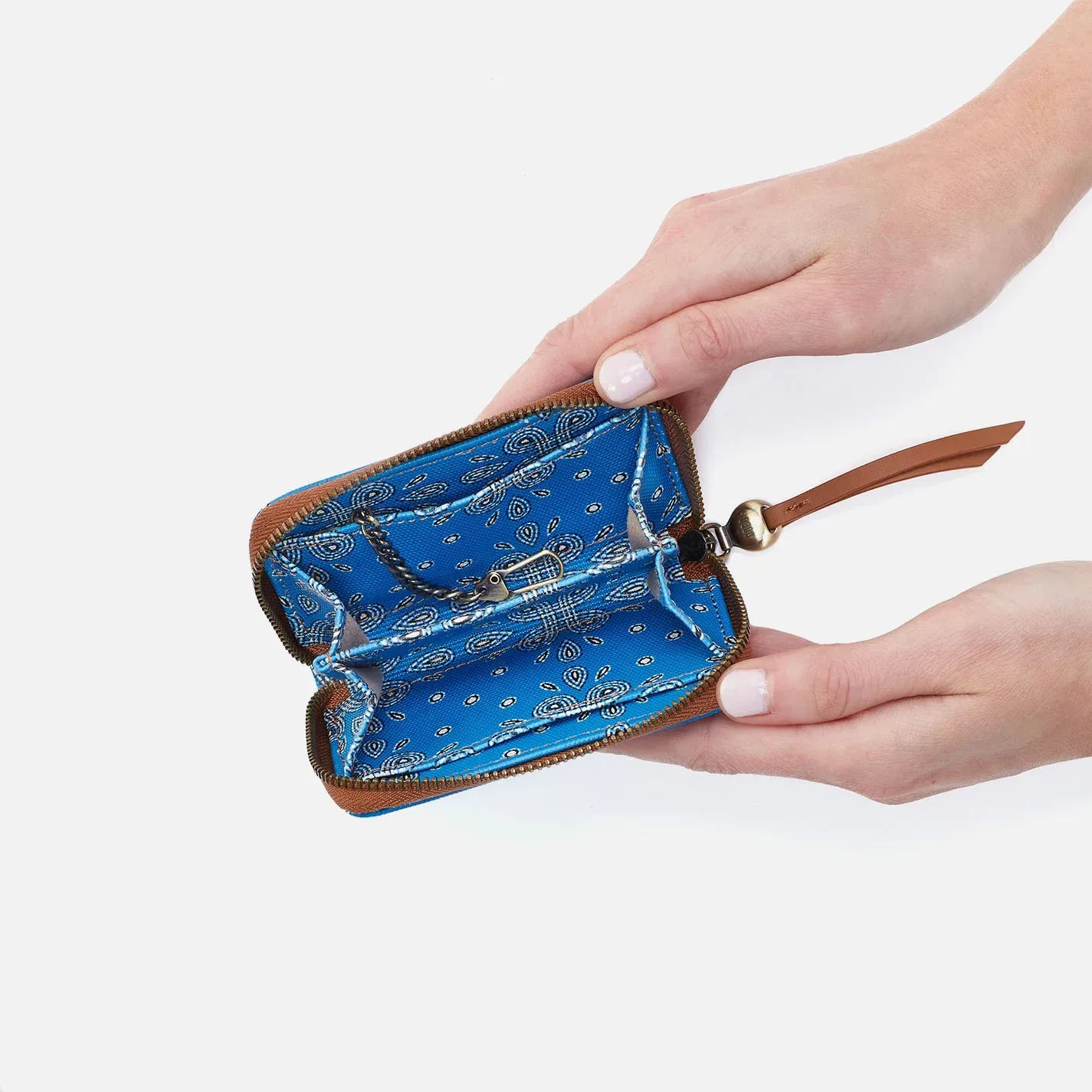 Soma Small Wallet In Coated Canvas – Blue Journey Bandana