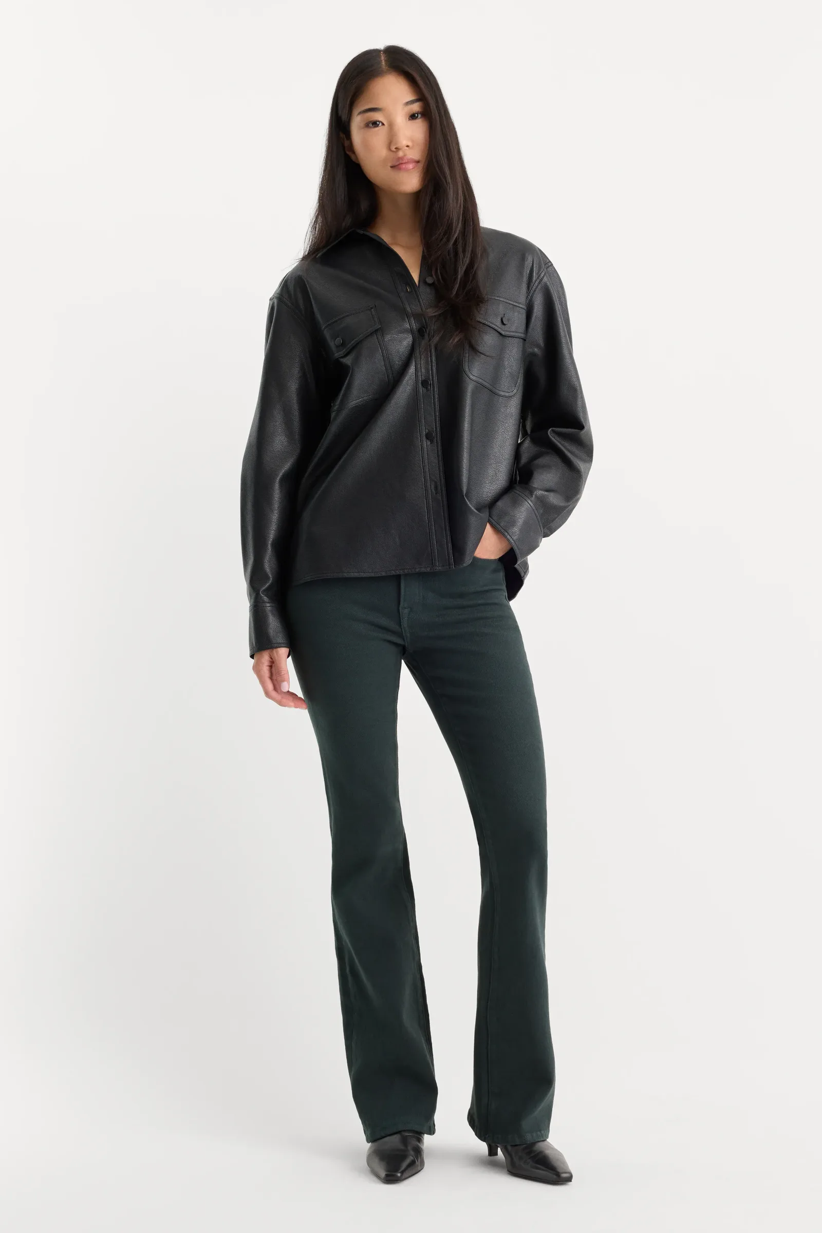 GOOD CLASSIC BOOTCUT JEANS – FOREST GREEN