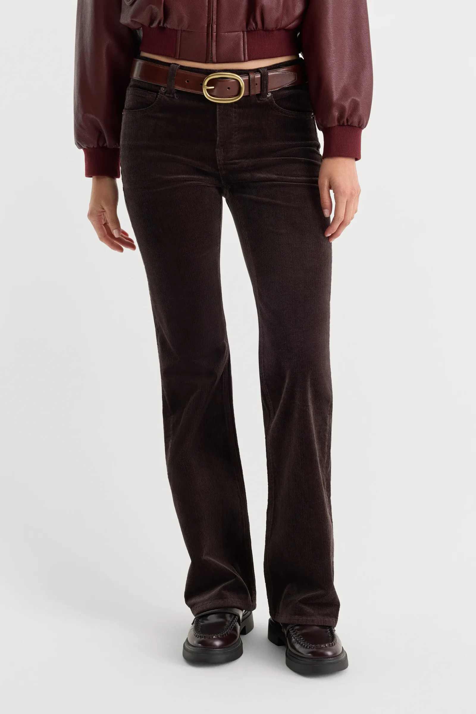 GOOD Low Rise Bootcut Corduroy Pant – Espresso