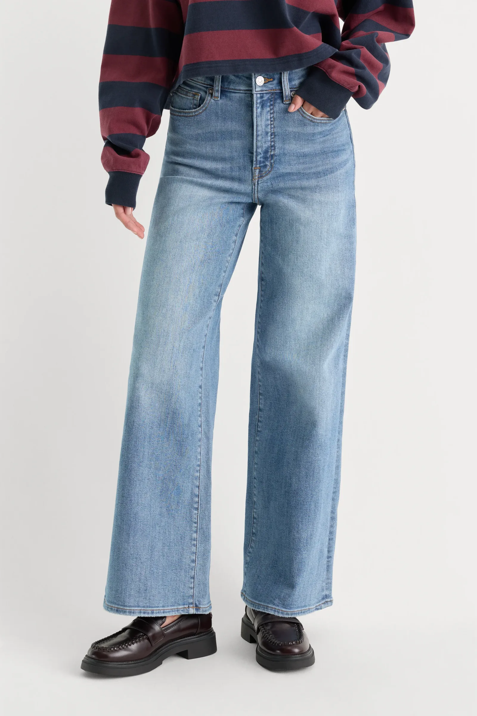 GOOD Waist Palazzo Ankle Jeans – Cedarwick