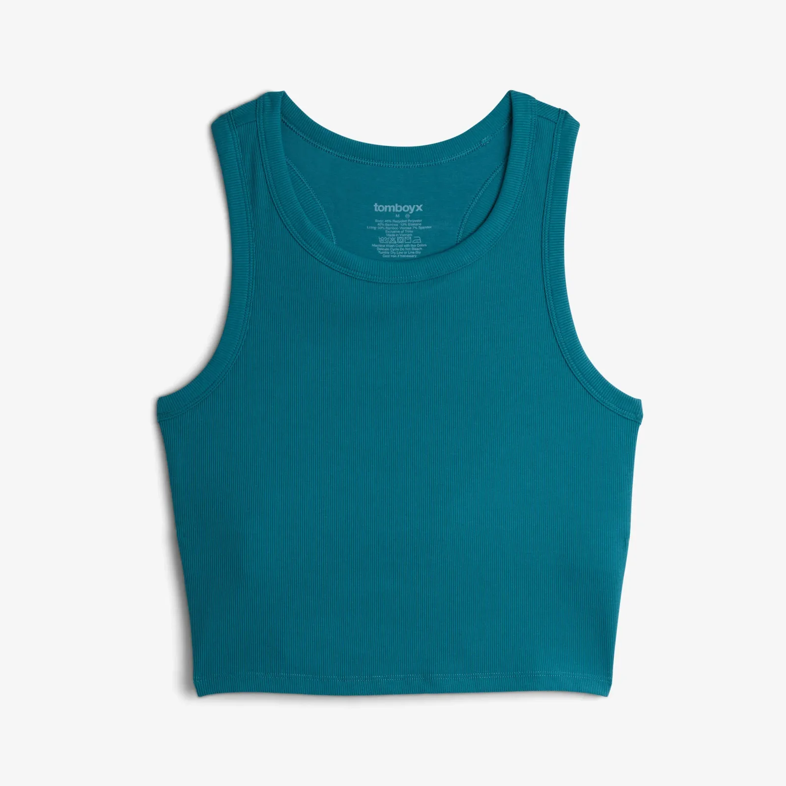 Bamboo Rib Bra Top – Teal Time