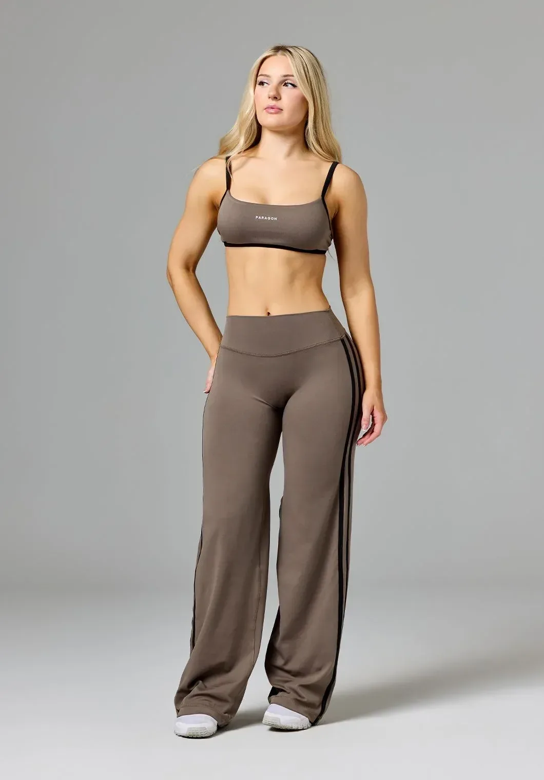 Reluna™ Double Stripe Sculptseam® Mid-Rise Straight Leg Pant Short Thyme