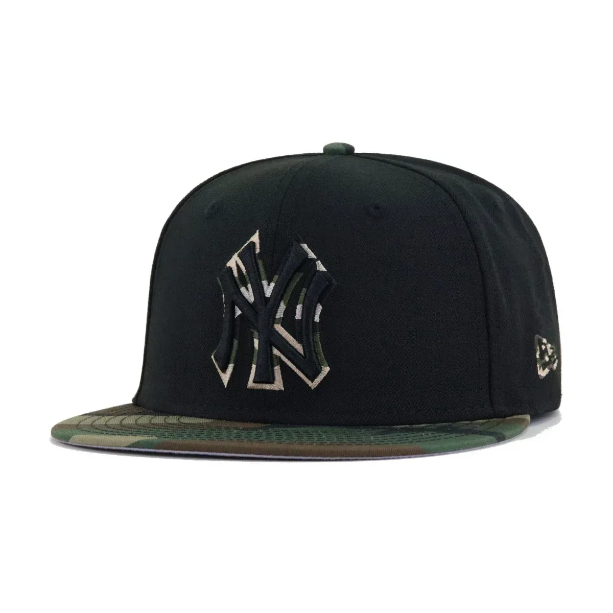 New York Yankees Black Woodland Camouflage New Era 59Fifty Fitted