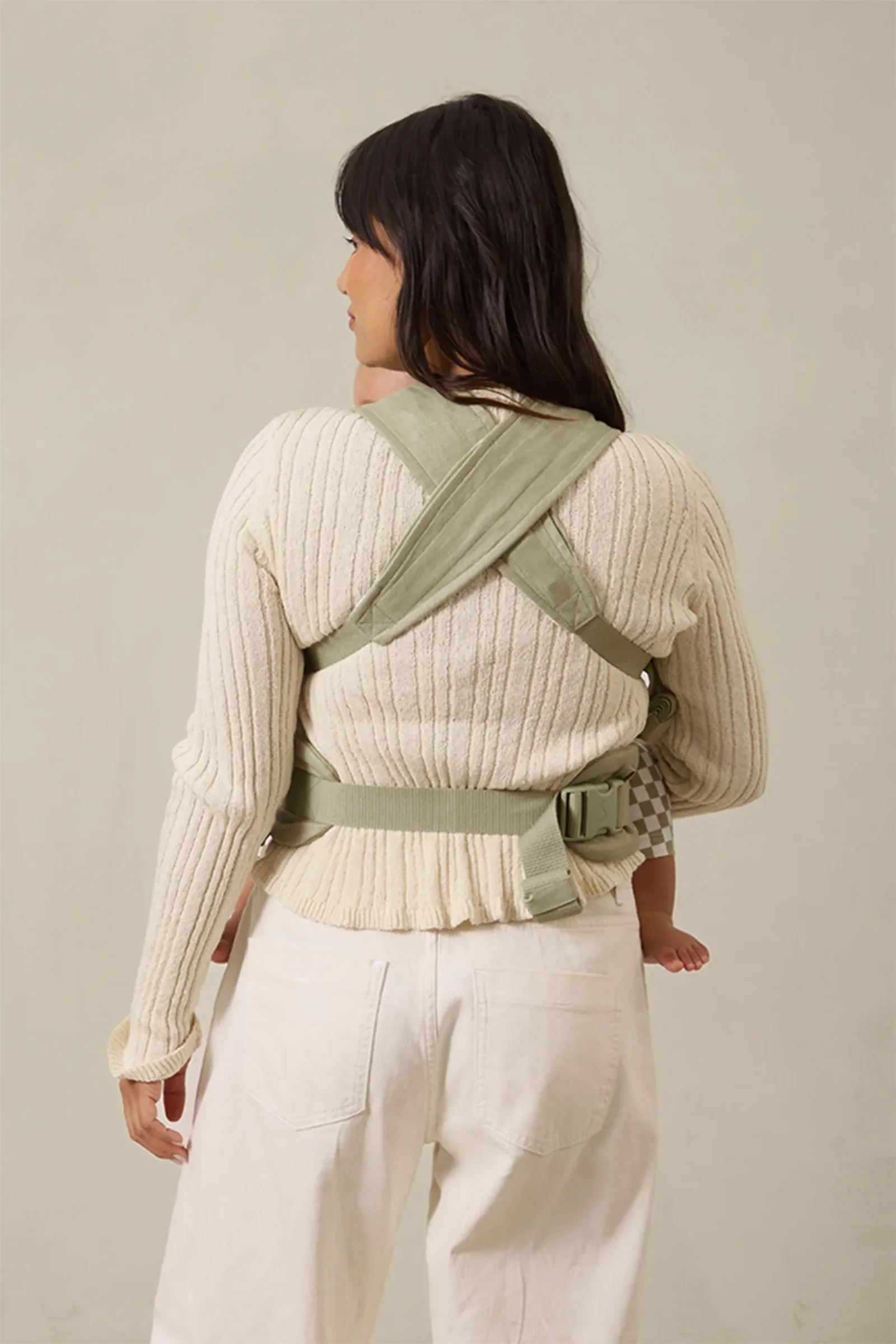 Sage Chequer Soft Buckle Carrier