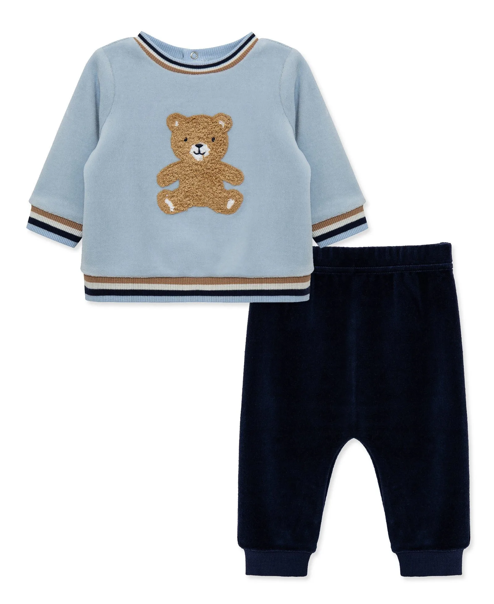 Fuzzy Bear Velour Pant Set (3M-12M)