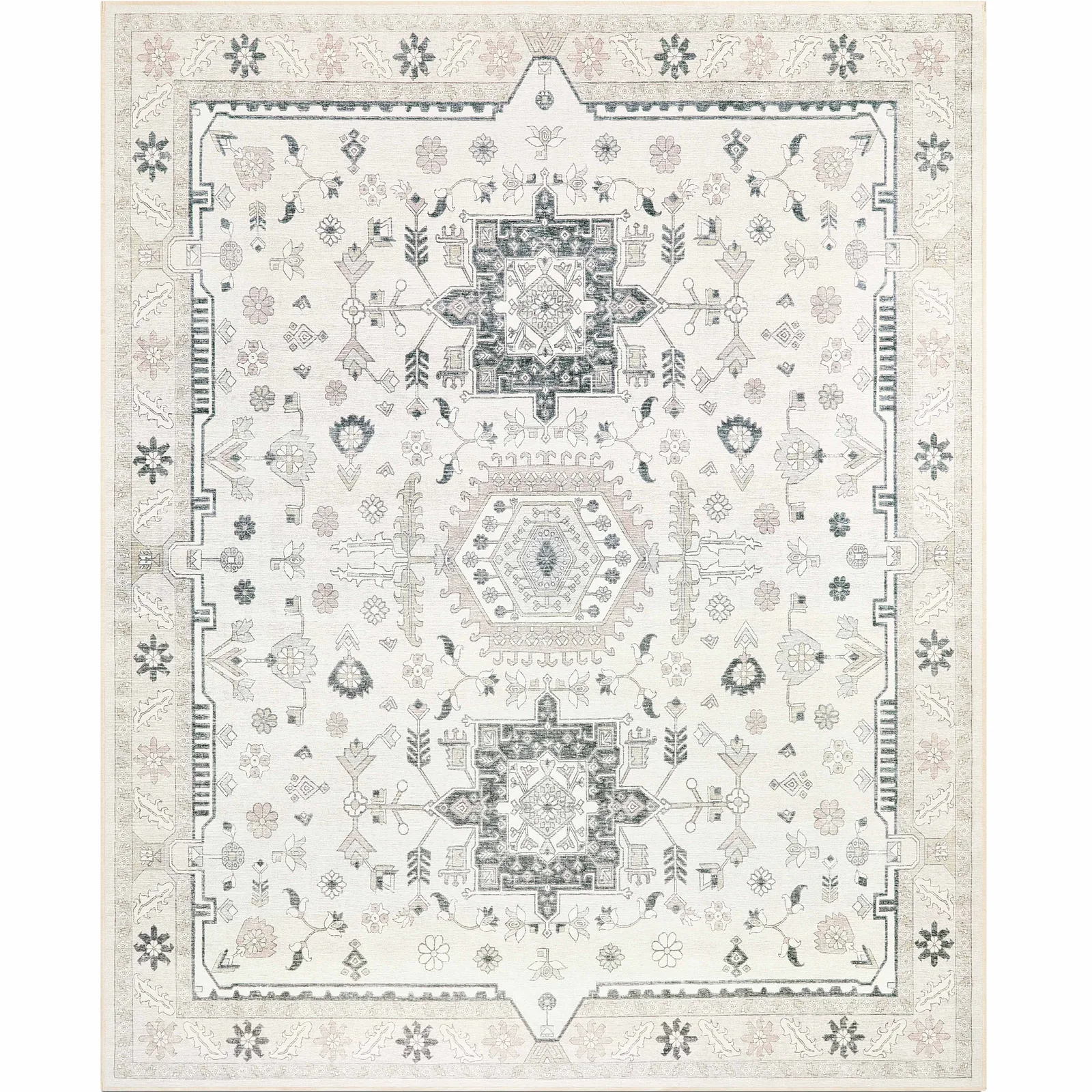 Hayden – Ivory/Slate (Rug Cover)