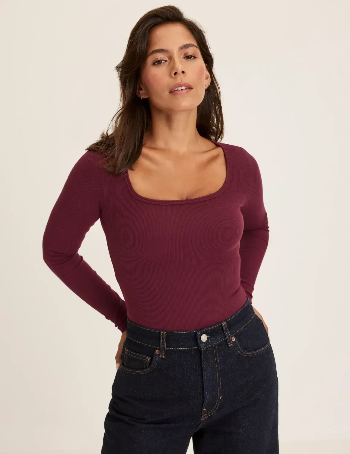 SculptRib Cotton Long Sleeve Top – Last Call
