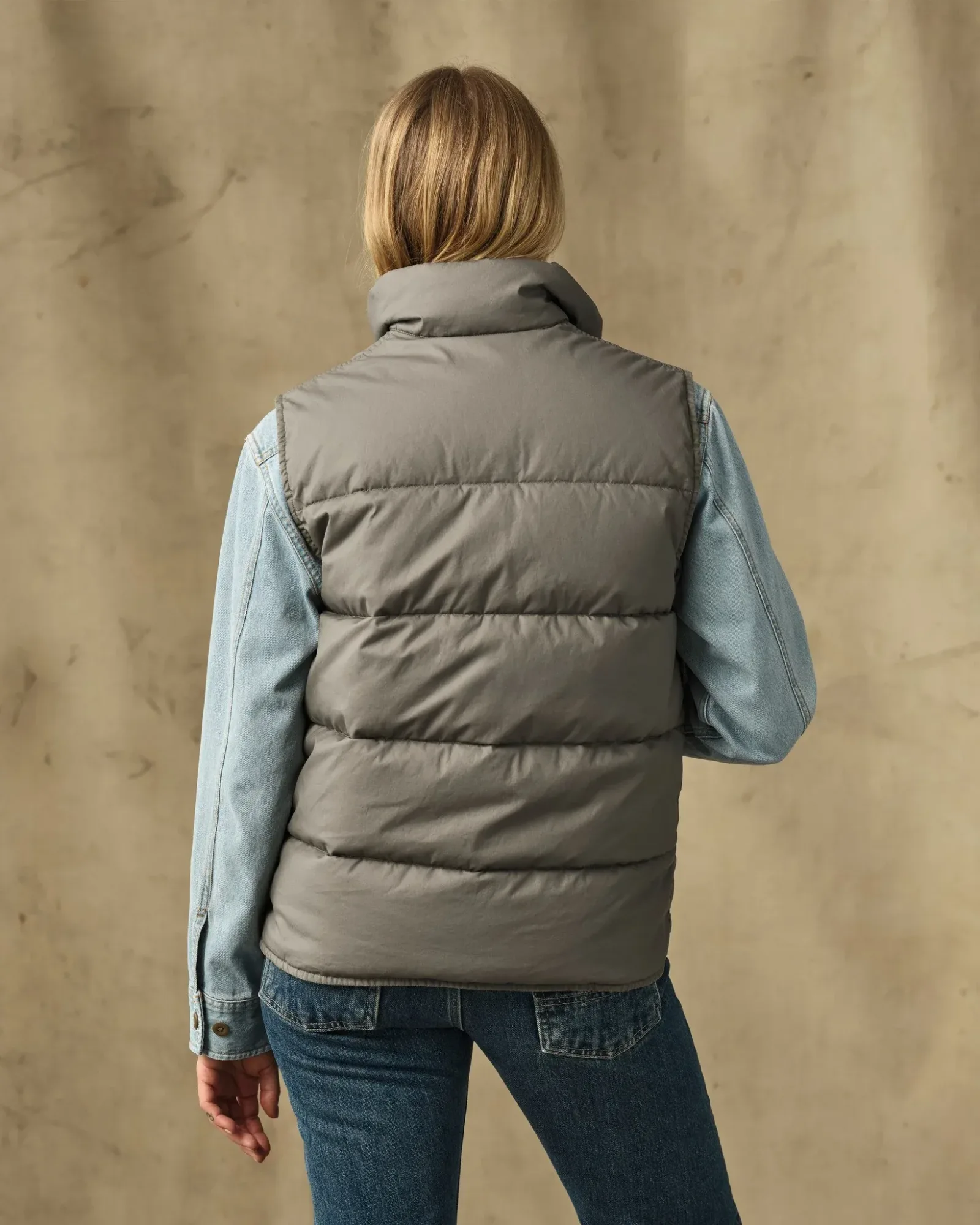 Women's Heritage Cotton Down Vest – Smokey Olive