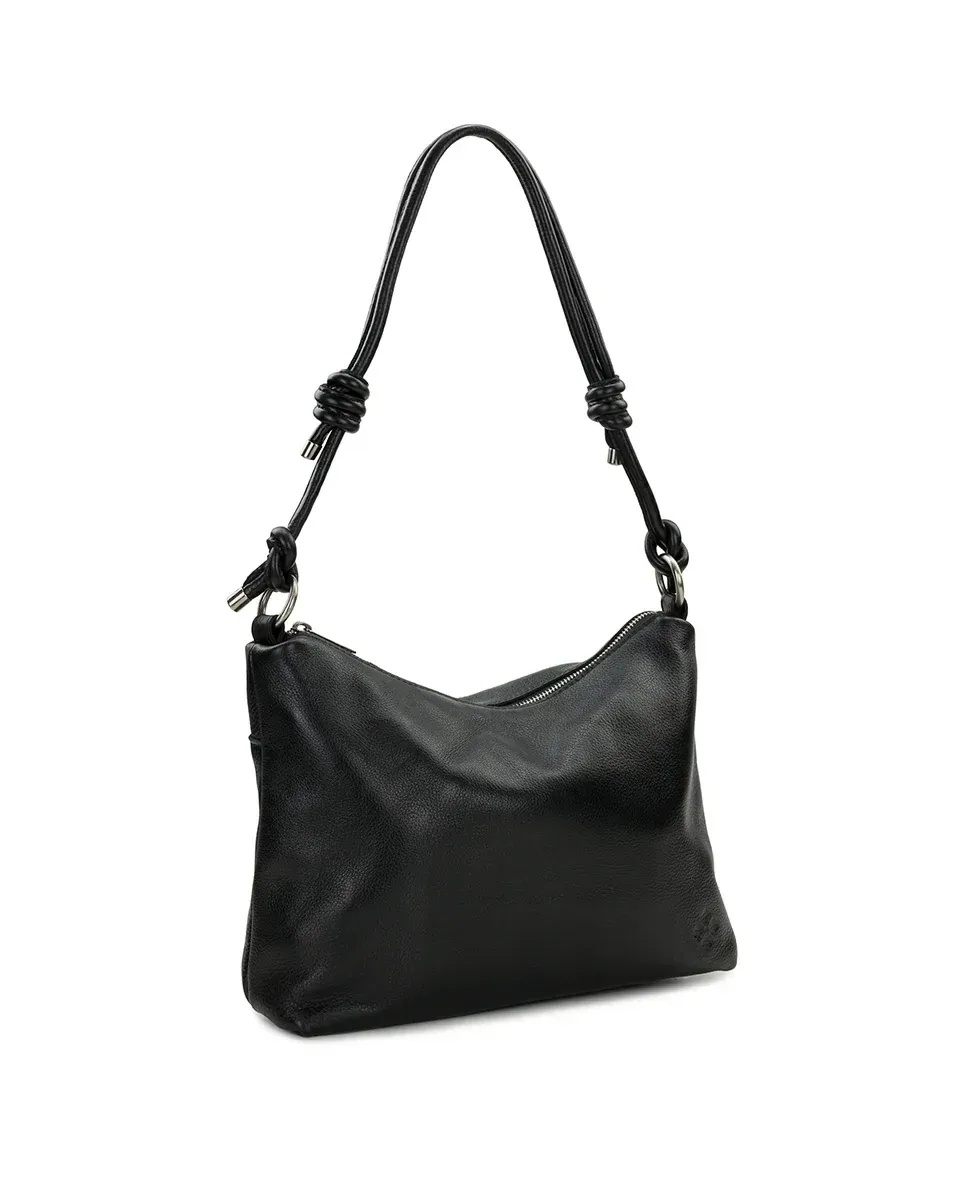 Irma Shoulder Bag – Rugged Natural Grain Leather – Black