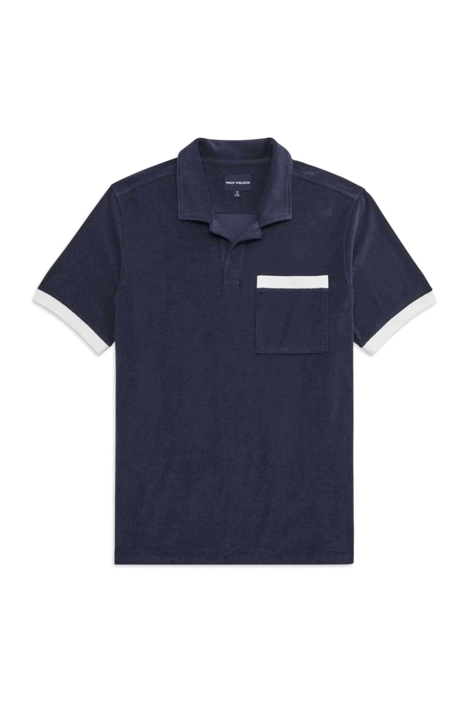 Terry Cloth Johnny Collar Polo