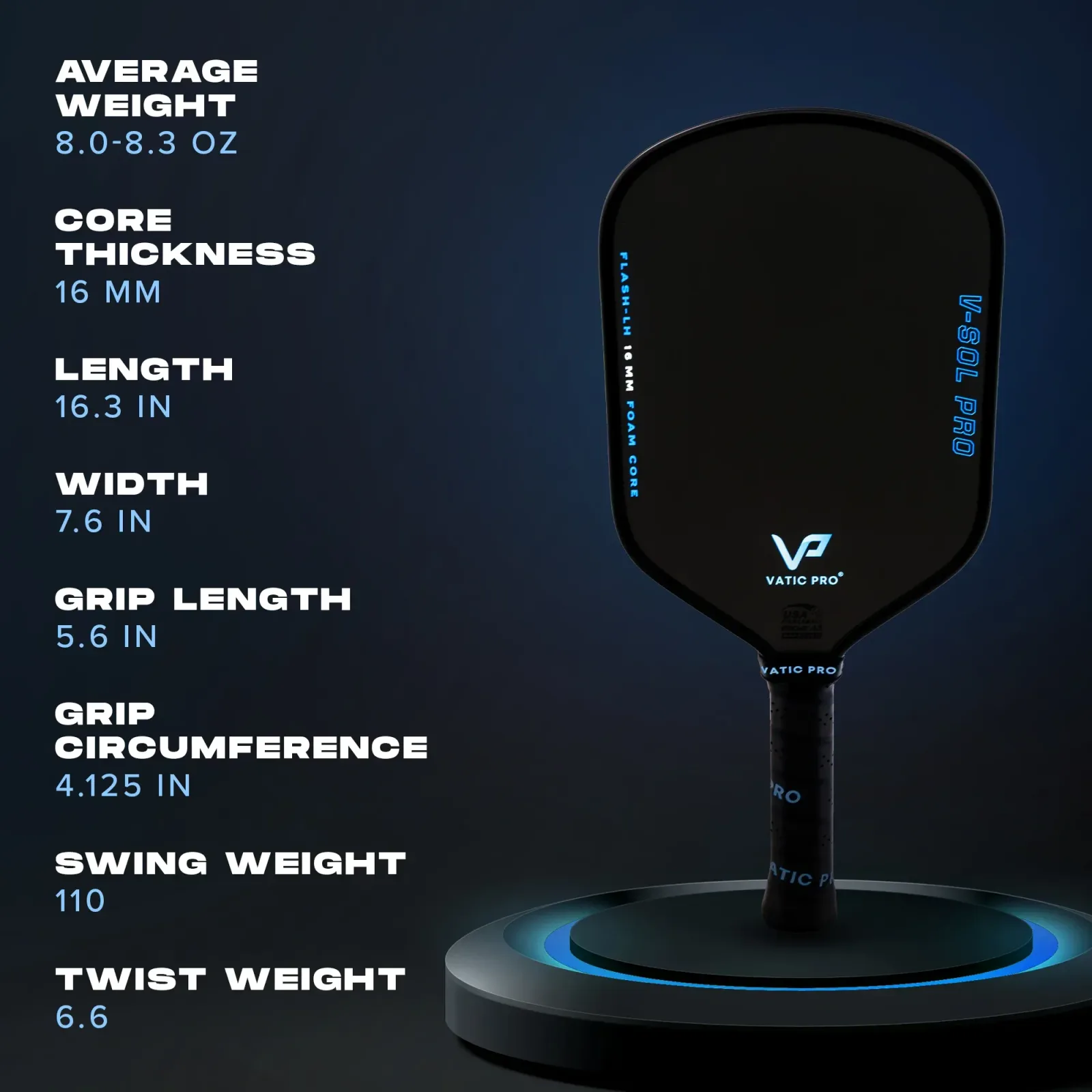 V-Sol Pro (16mm) (Includes Paddle Cover)
