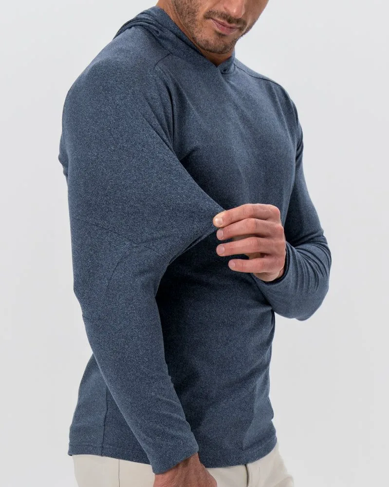 Brushed Hoodie – Heathered Navy