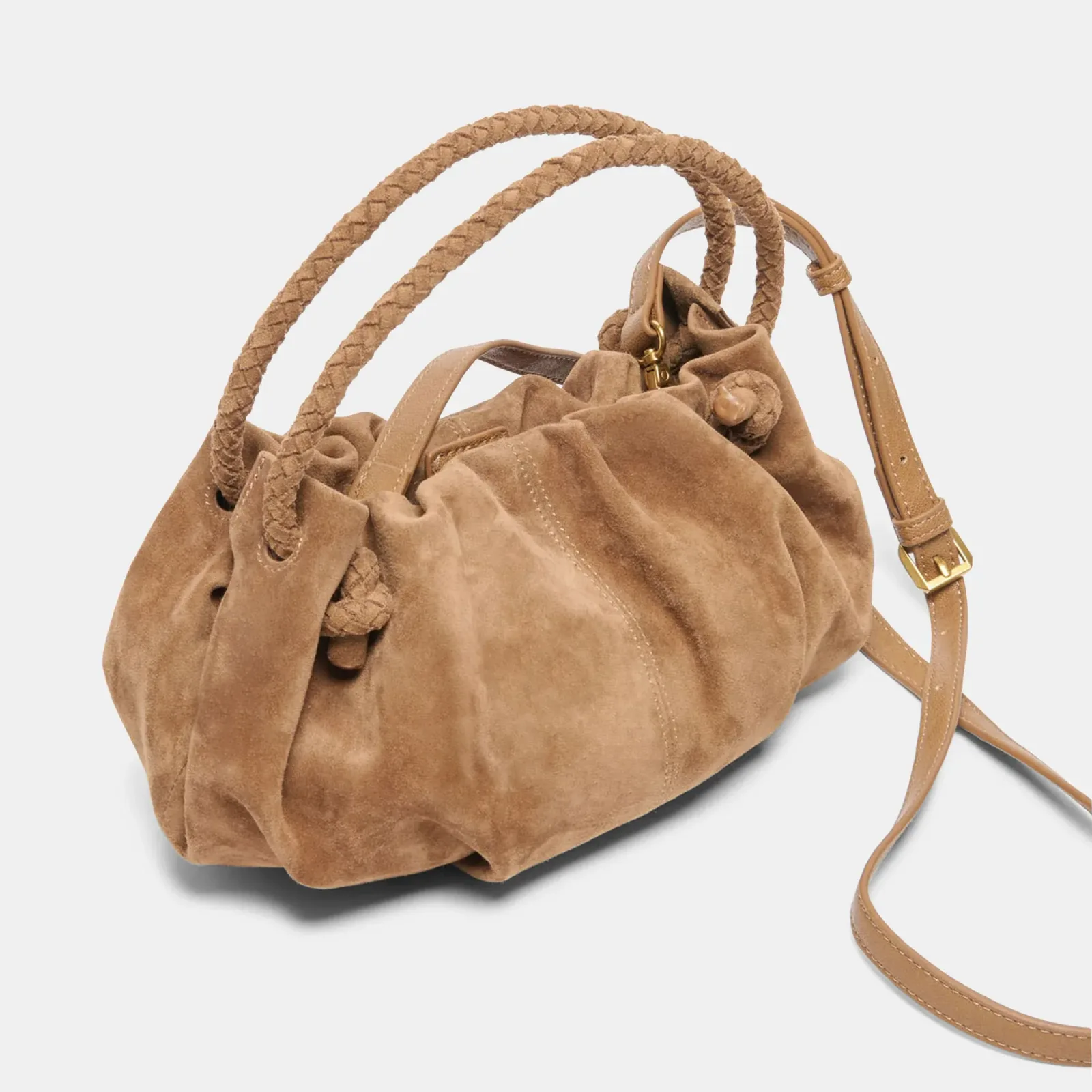 Cocoa Crossbody Dark Tan Suede