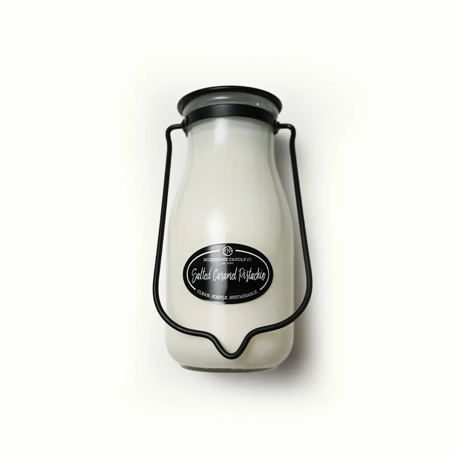 Salted Caramel Pistachio Candle – 14 oz Milkbottle