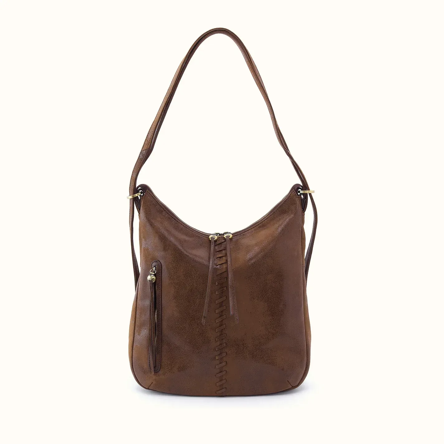 Merrin Convertible Backpack In Buffed Leather – Mocha