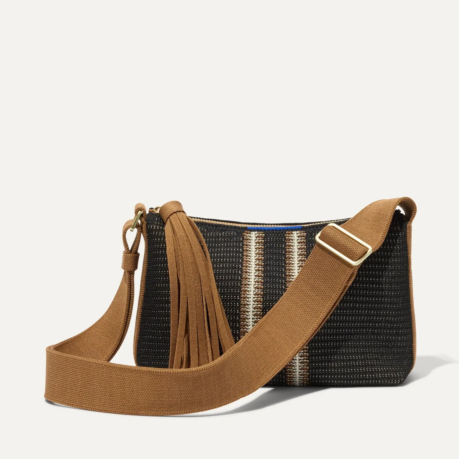 The Casual Crossbody – Coffee Market Stripe