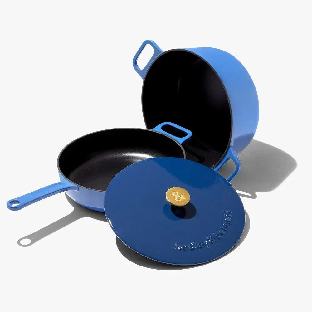 3-Piece Enameled Cast Iron Set – French Blue