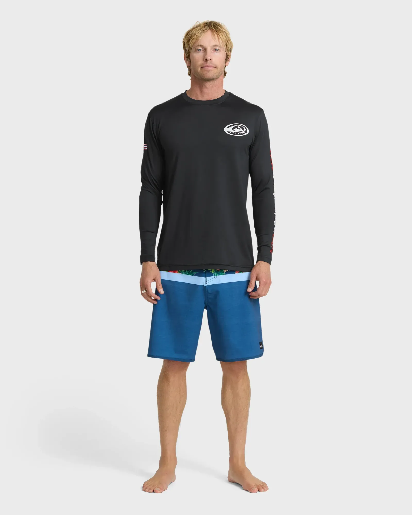 Hawaii Everyday 50 UPF Long Sleeve Surf Tee – Black