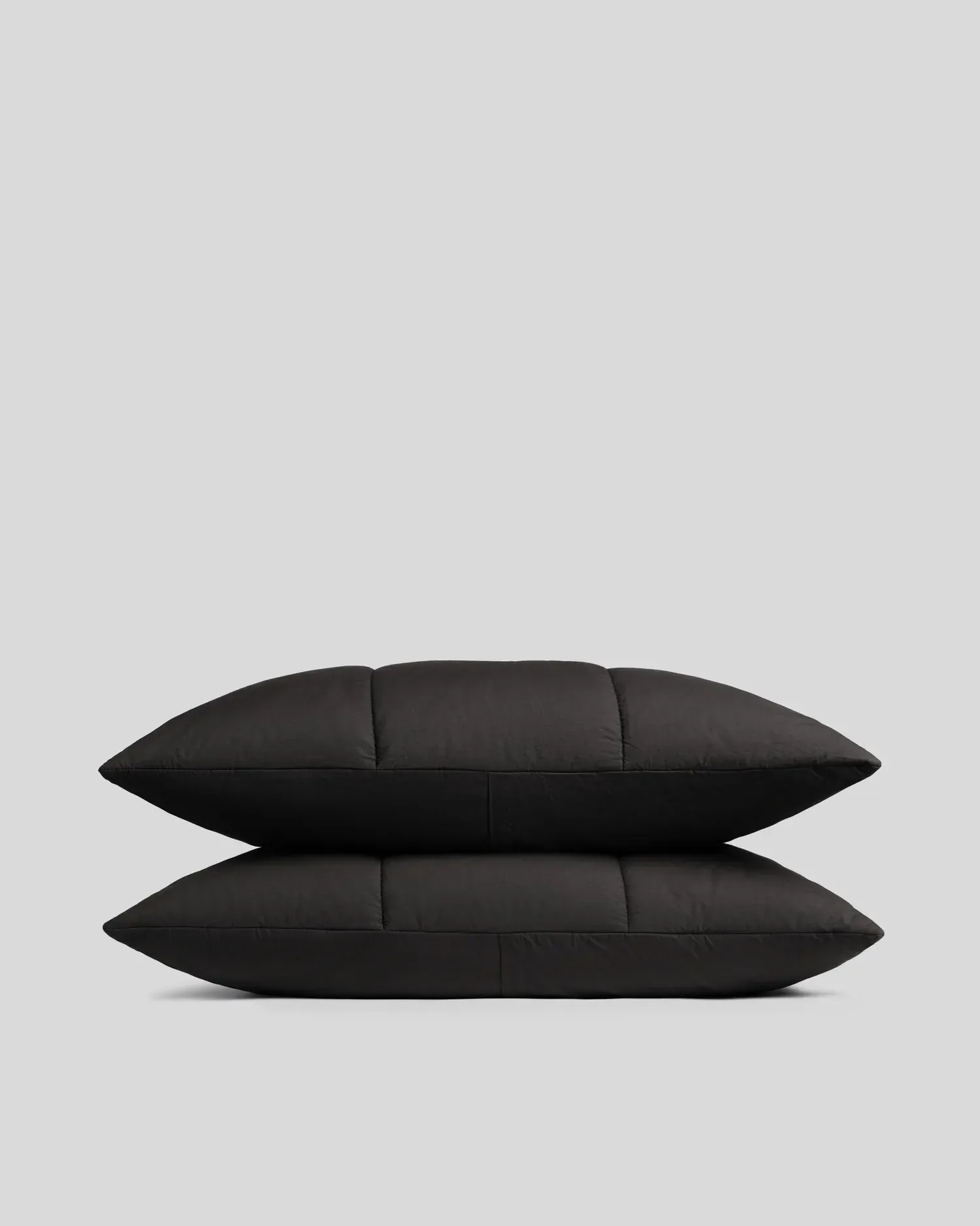 Brushed Cotton Quilted Sham Set (Onyx)
