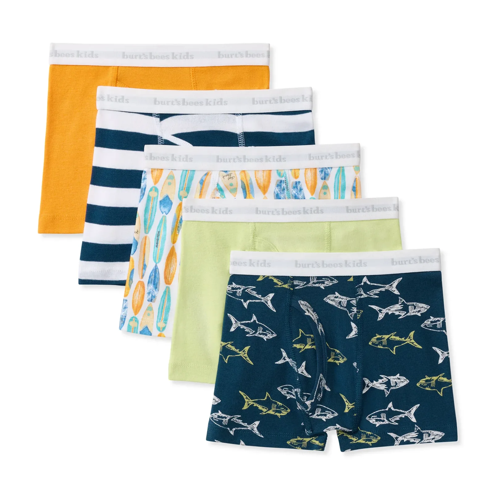 Shark & Beach Boards Organic Cotton Toddler Boy Boxer Briefs