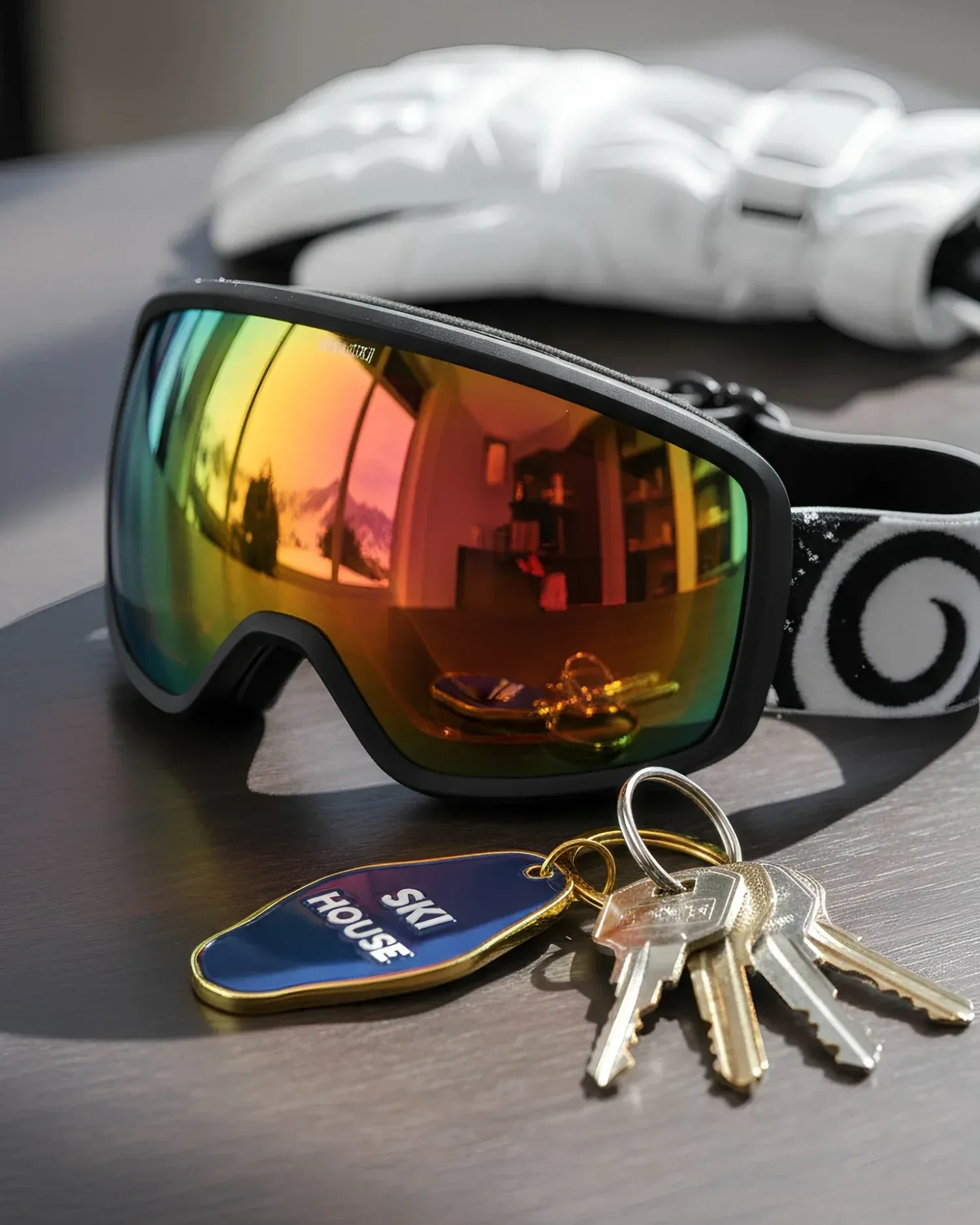 Ski House Keychain