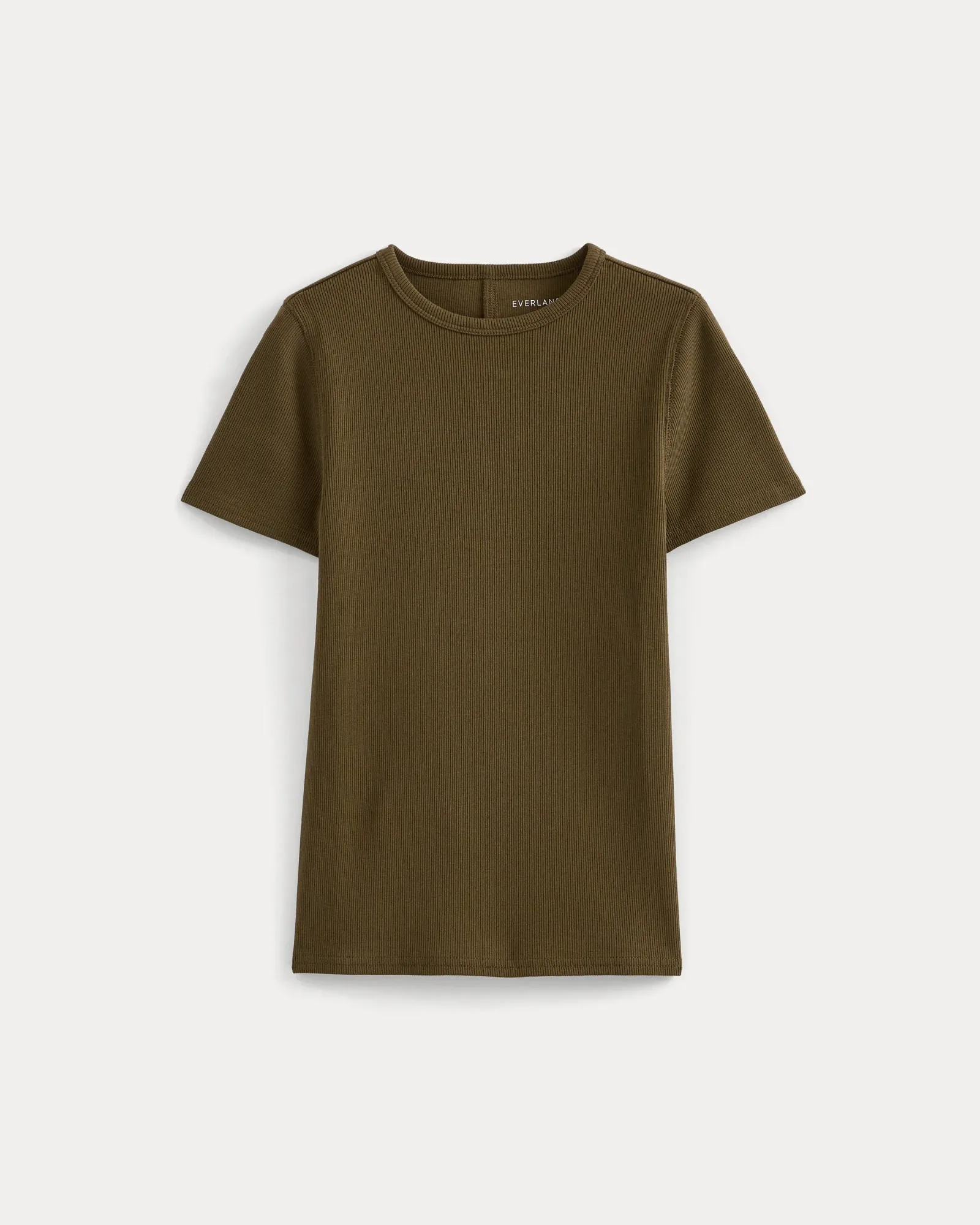 Effortless Rib Short-Sleeve Crew – Beech