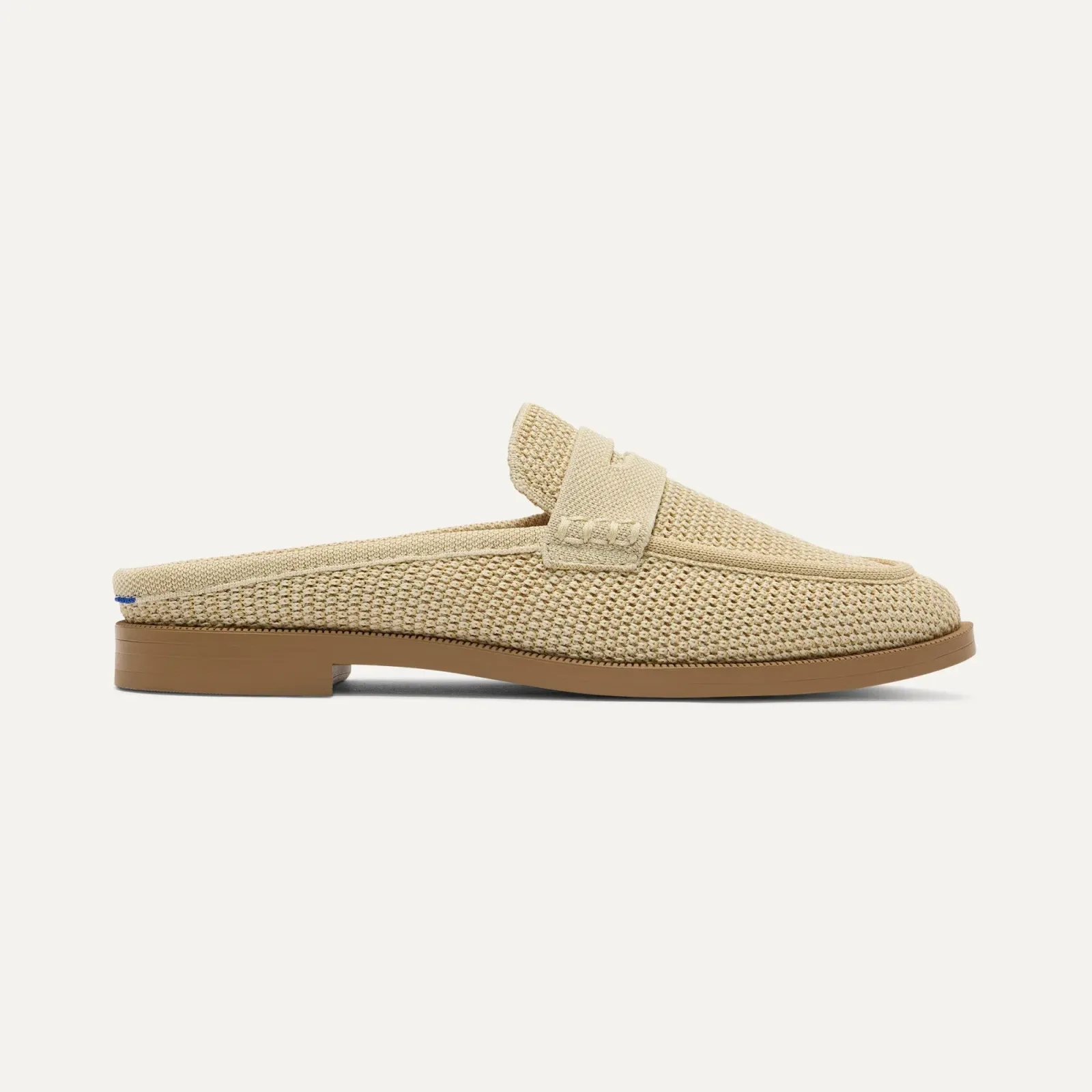 The Penny Loafer Mule – Sandstone Raffia-Knit