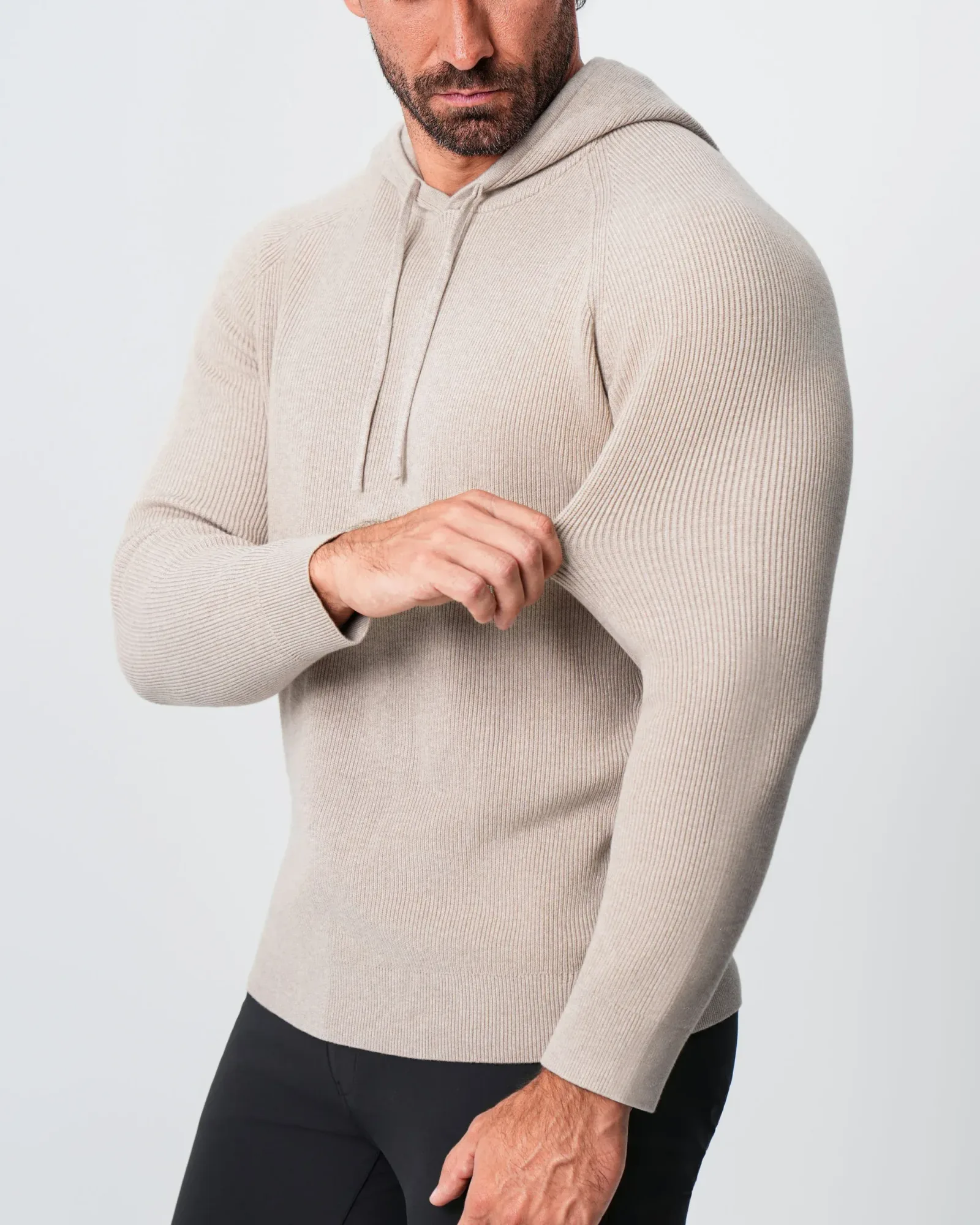 Heavy Knit Hoodie – Tan