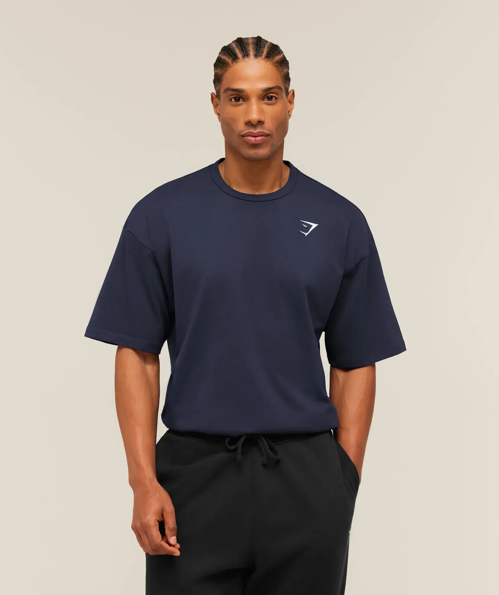 Gymshark Crest Oversized T-Shirt – Heavy Blue