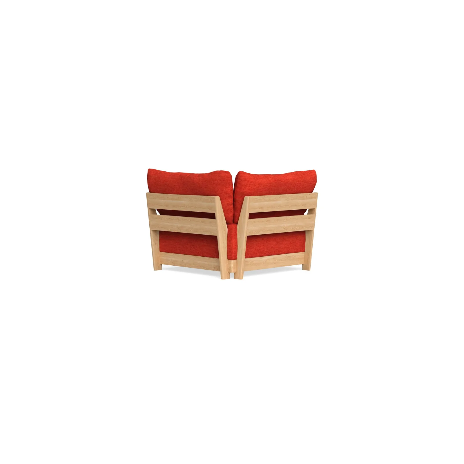 Modular Bondi Latte Corner Chair in Poppy Orange – Memory Foam Blend