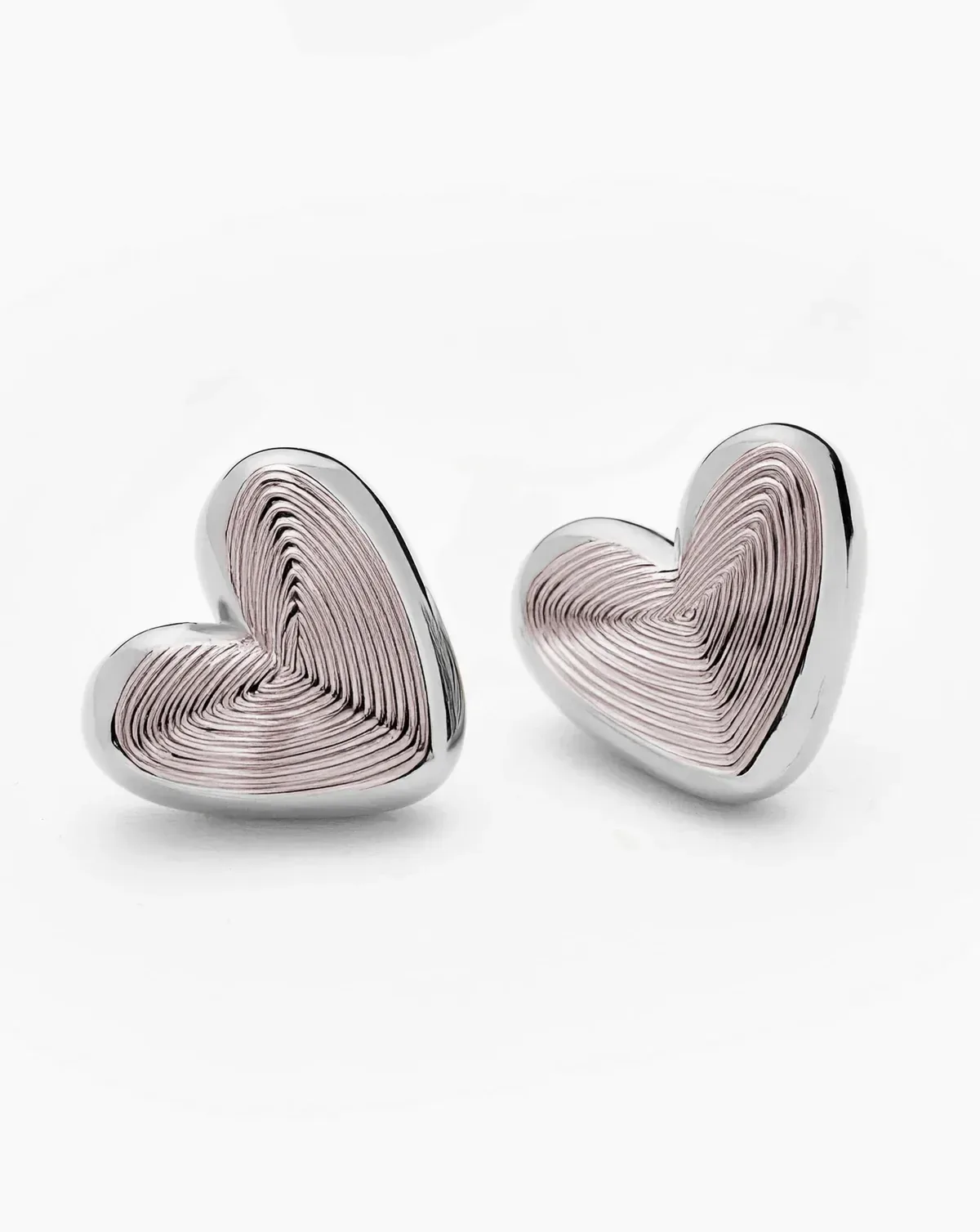 Eléa Chunky Heart Earrings – 18k Rose Gold Plated